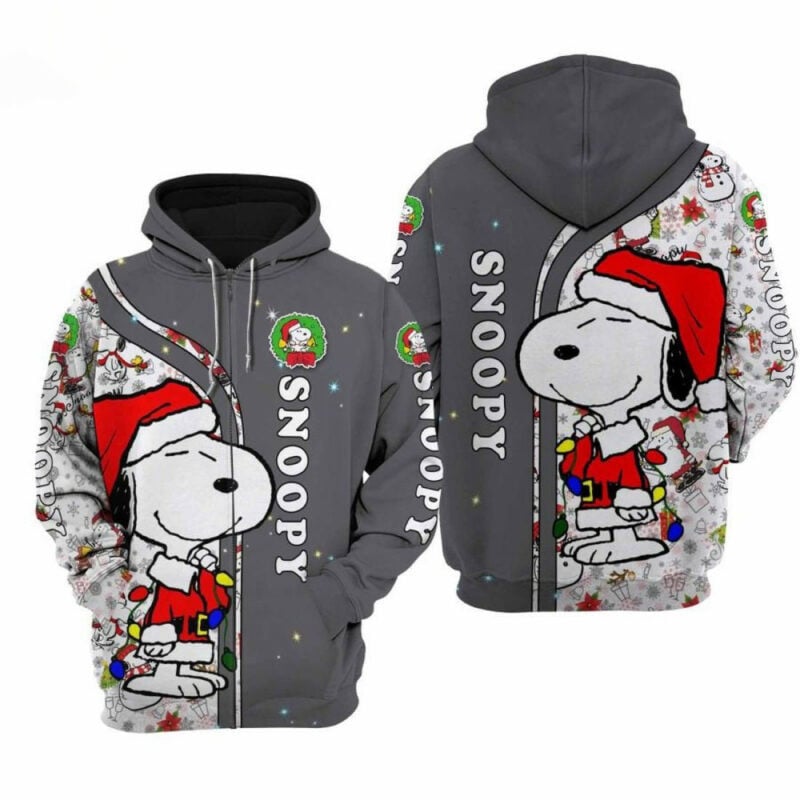 Snoopy Dog Disney Christmas 3d Hoodie Zip Hoodie