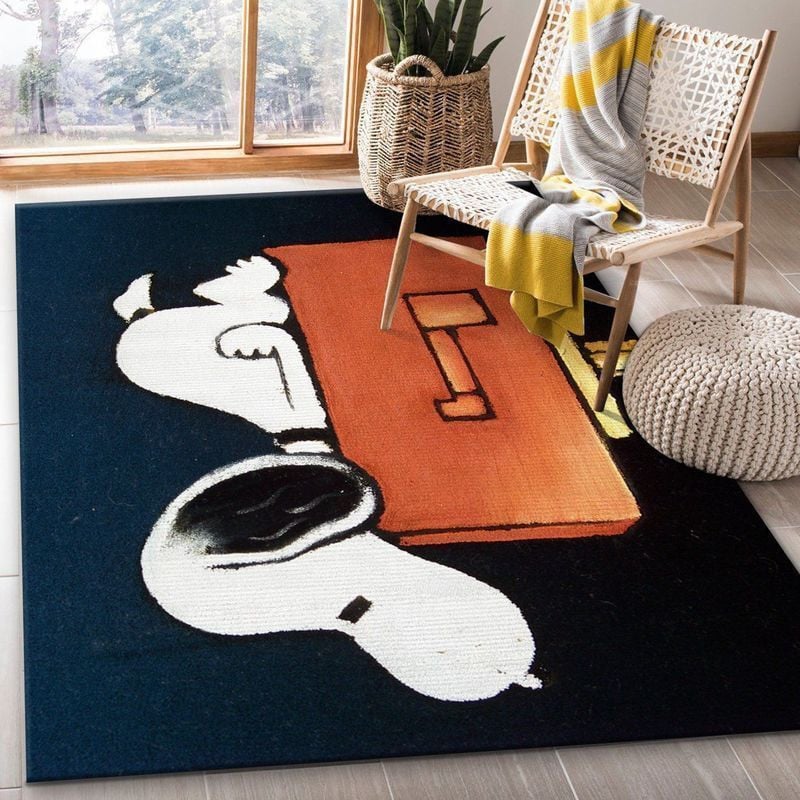 Snoopy Dog Area Rug Living Room Gift Us Decor
