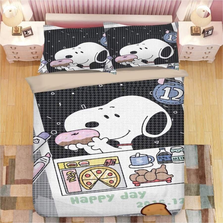 Snoopy The Peanuts Fan Gift, Snoopy Happy Day Duvet Bedding Set