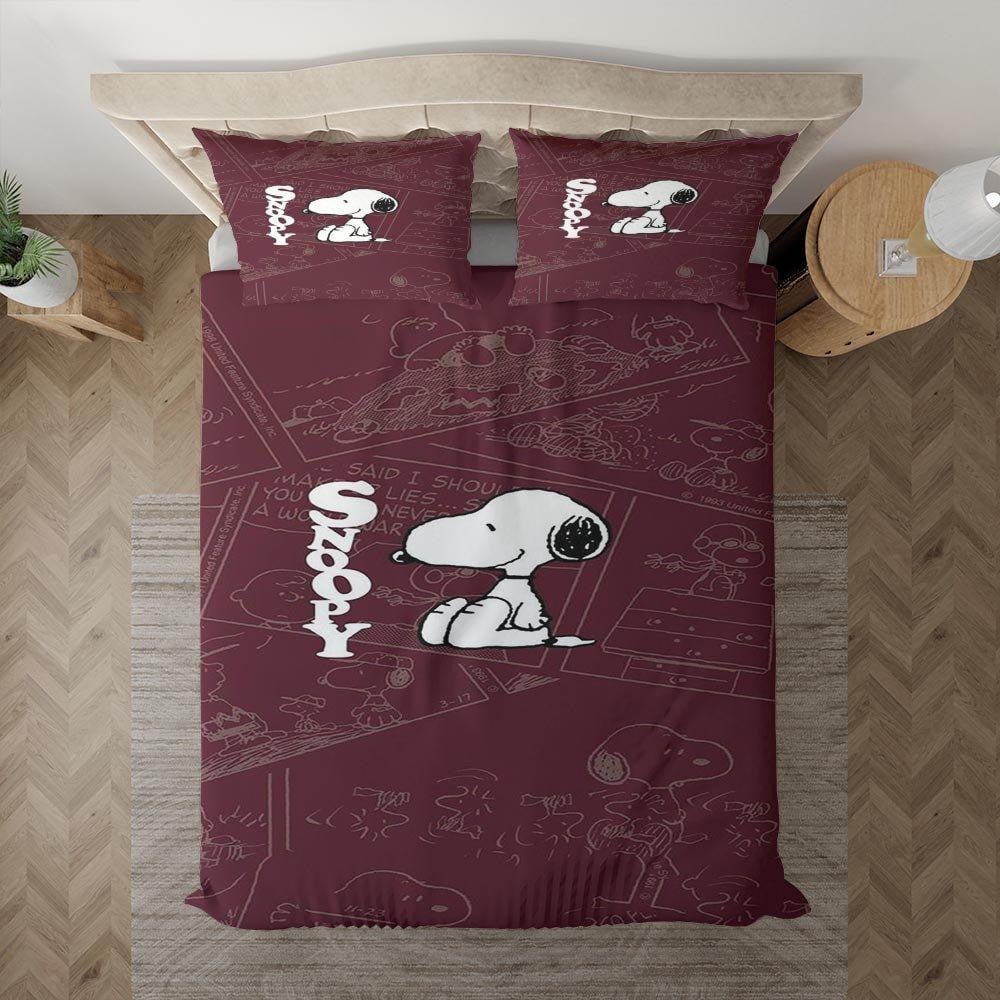 Snoopy The Peanuts Cartoon Fan Gift, Snoopy The Peanuts Duvet Quilt Bedding Set