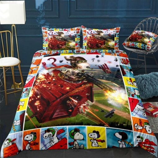Snoopy Pilot Duvet Quilt Bedding Set