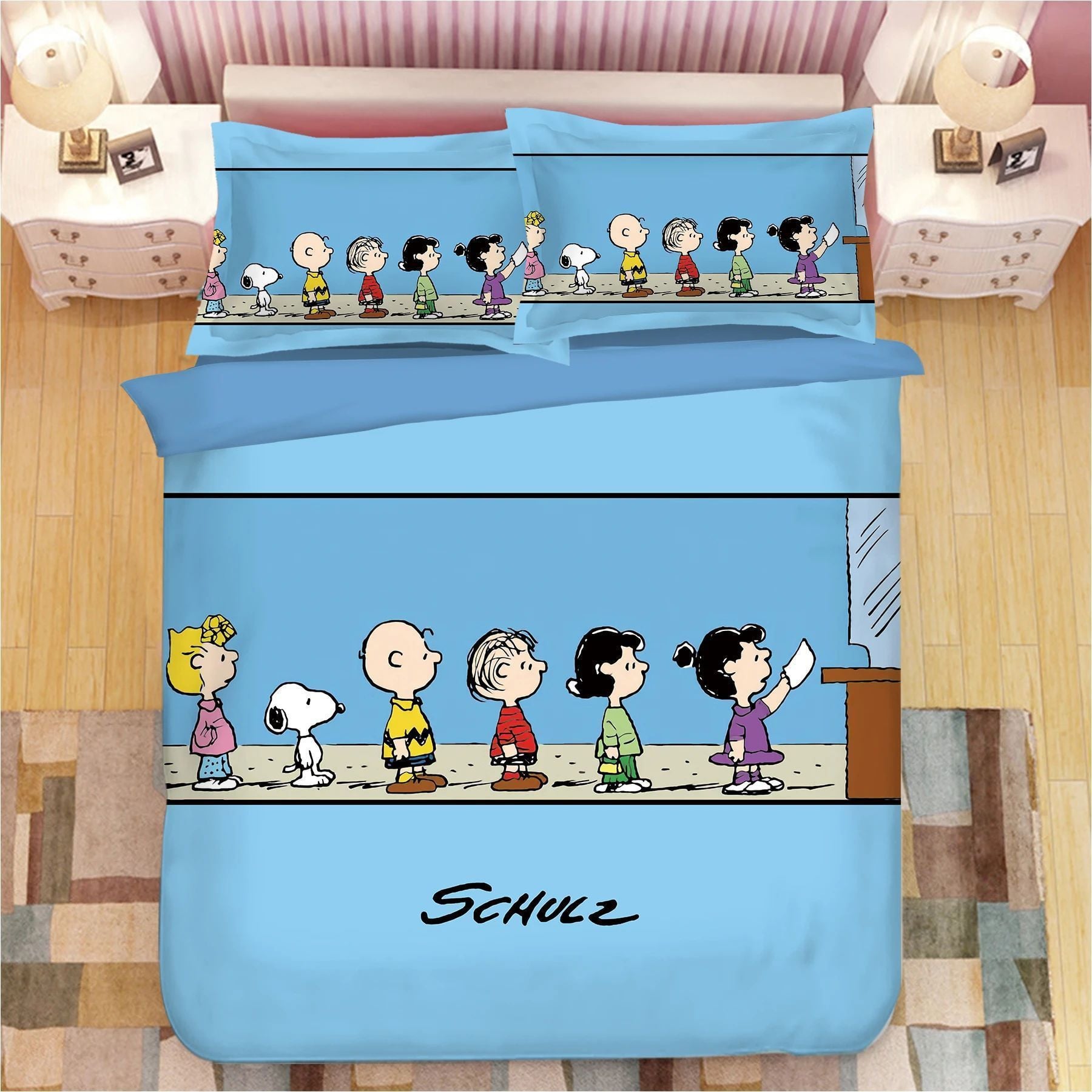 Peanuts Snoopy Duvet Quilt Bedding Set 243