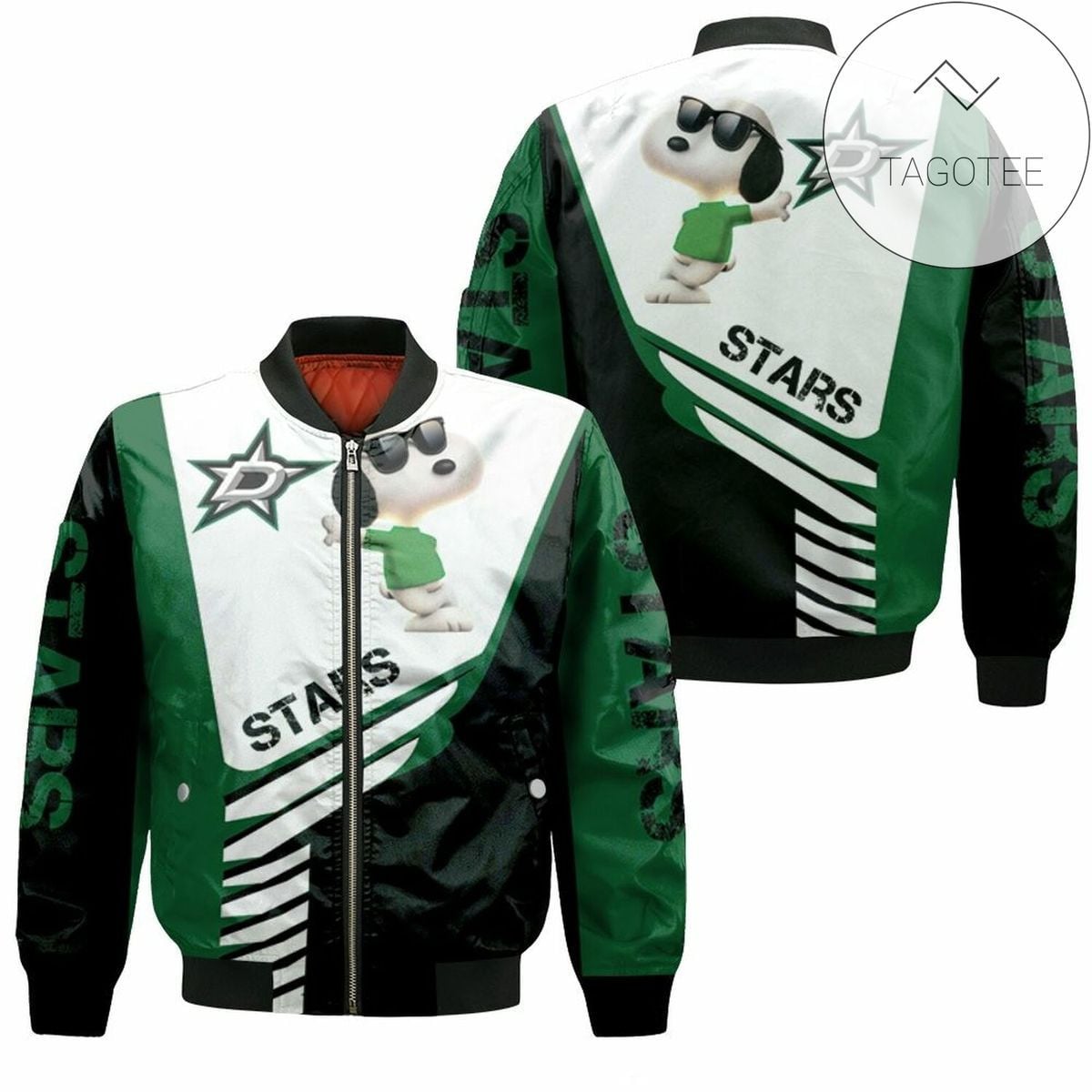 NHL Dallas Stars Snoopy For Fans Bomber Jacket