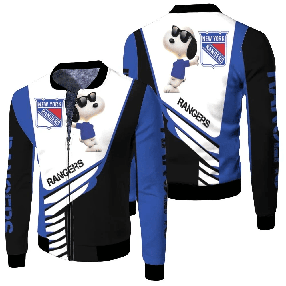 NHL New York Rangers Snoopy For Fans Bomber Jacket