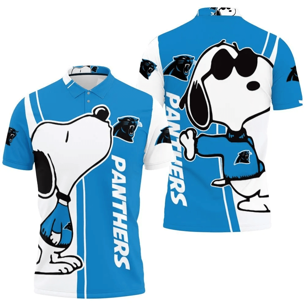 Mens & Womens Carolina Panthers Snoopy Lover 3D Printed Polo Shirt