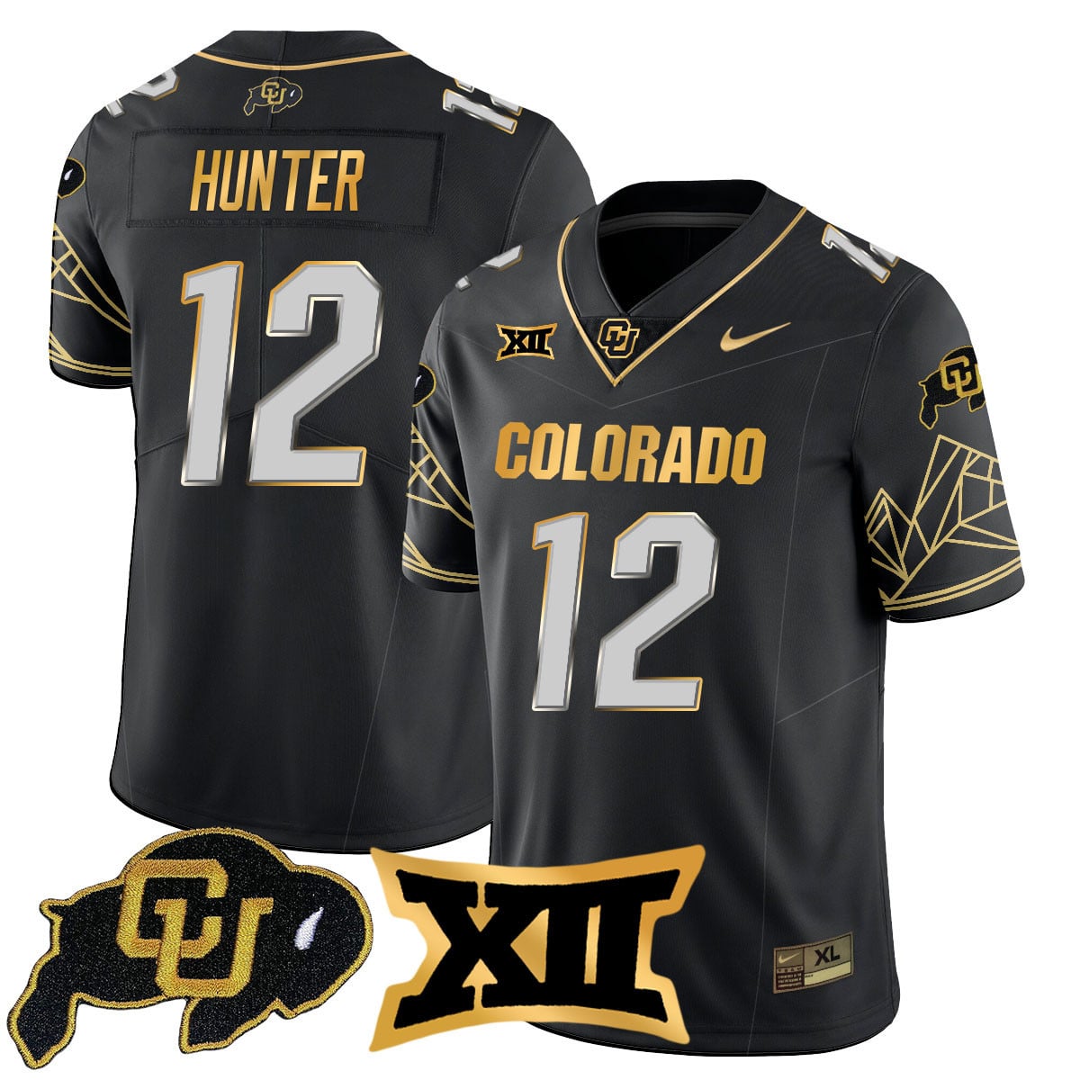 Men's Colorado Buffaloes 2024 Vapor Limited Gold Jersey N3 - All Stitched