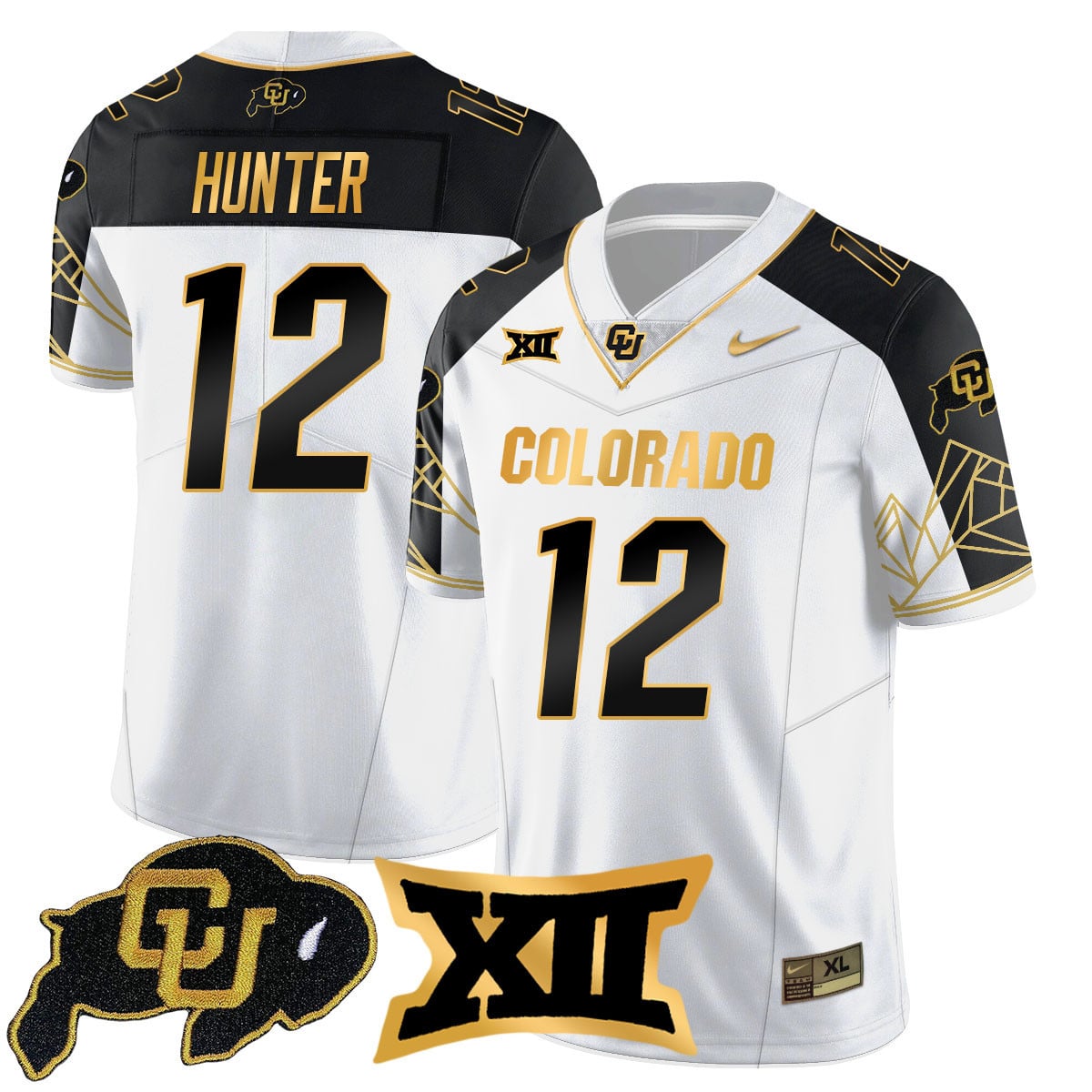 Men's Colorado Buffaloes 2024 Vapor Limited Gold Jersey N3 - All Stitched