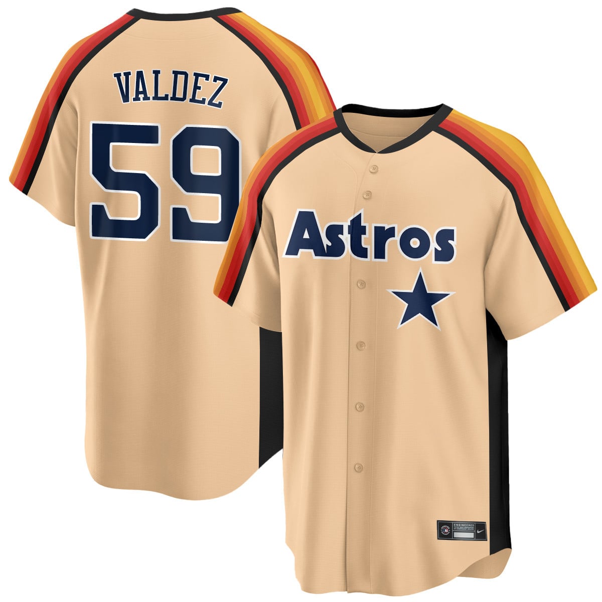 Houston Astros 1989 Throwback Road Jersey - All Stitched