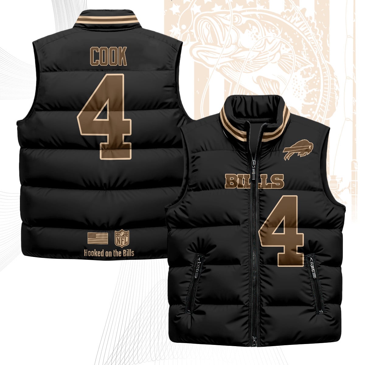 Buffalo Bills Fishing Unisex Puffer Vest