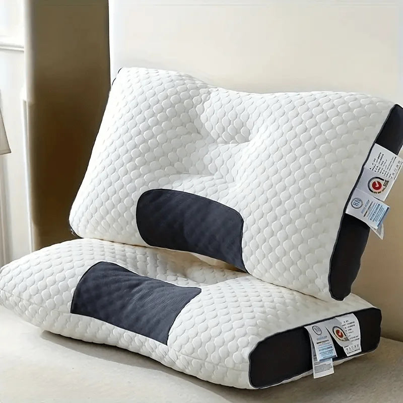 Soft Cotton Massage Neck Pillow for Sleeping Adjustable Ergonomic Support High Quality Removable Cover 1pc