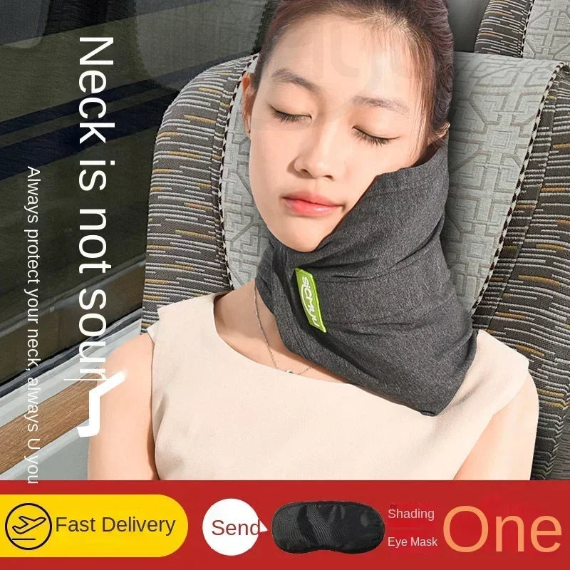 new Pattern Memory Foam Travel Pillow Neck Support Cushion with Washable Cover for Plane Train and Car  Pillows for Sleeping