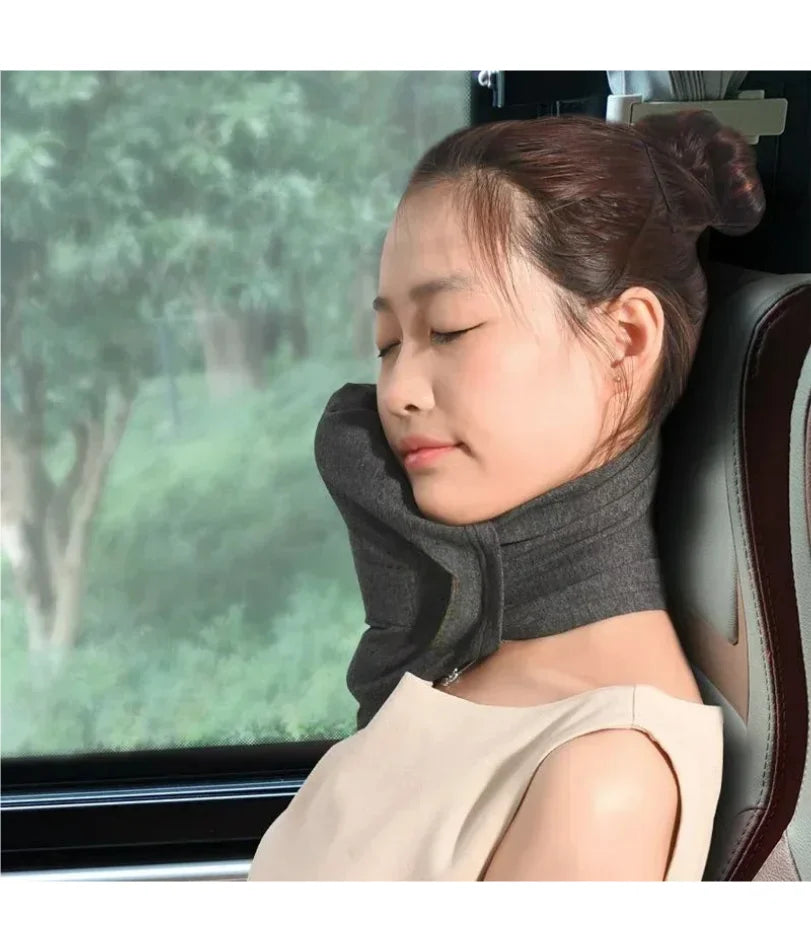 new Pattern Memory Foam Travel Pillow Neck Support Cushion with Washable Cover for Plane Train and Car  Pillows for Sleeping