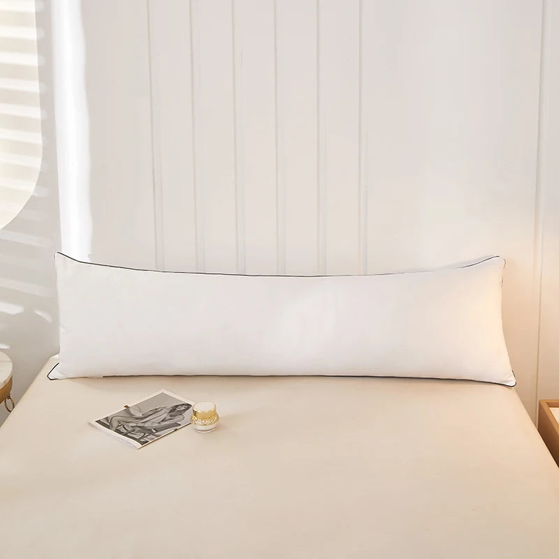 2025 new skin friendly cotton comfortable neck protection double pillow 48x150cm long pillow double pillow single piece
