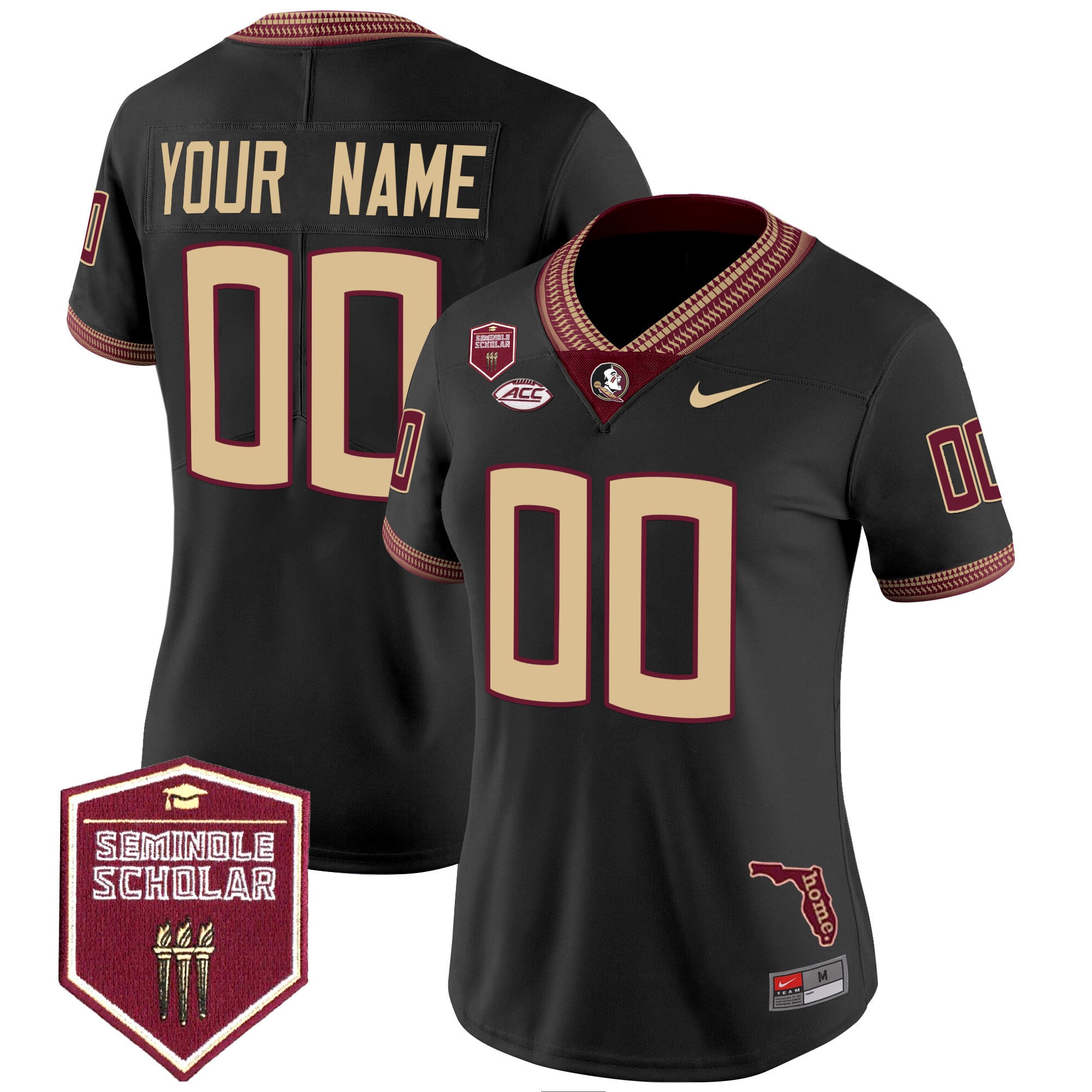 Florida State Seminoles 2025 Seminole Scholar Patch Vapor Limited Custom Jersey - All Stitched