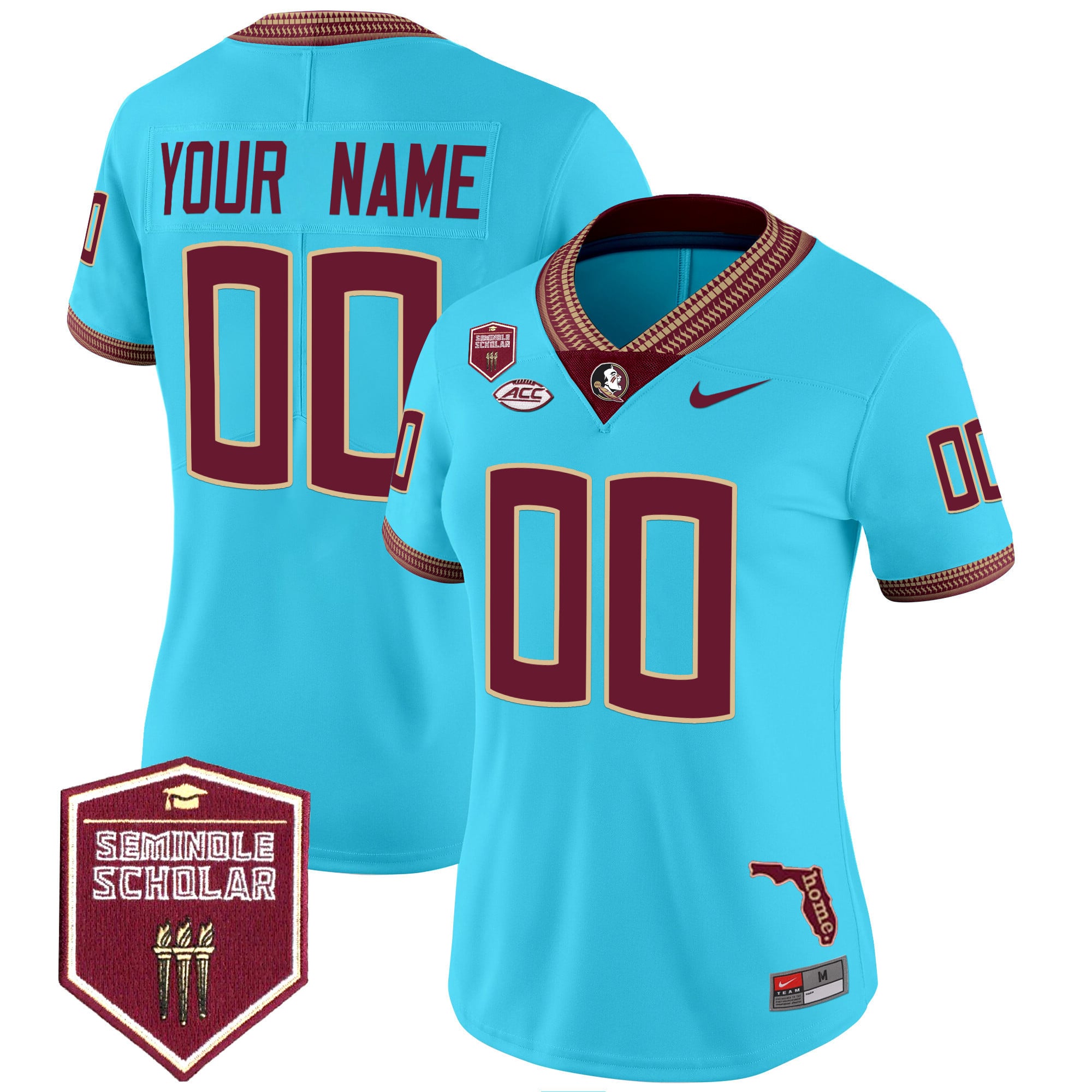 Florida State Seminoles 2025 Seminole Scholar Patch Vapor Limited Custom Jersey - All Stitched