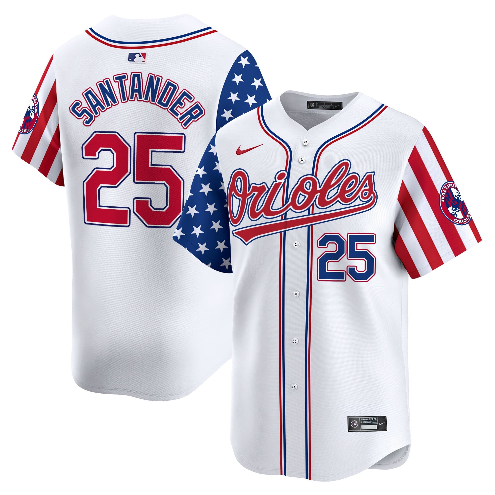 Men's Baltimore Orioles 2025 Independence Day Vapor Premier Limited Jersey - All Stitched