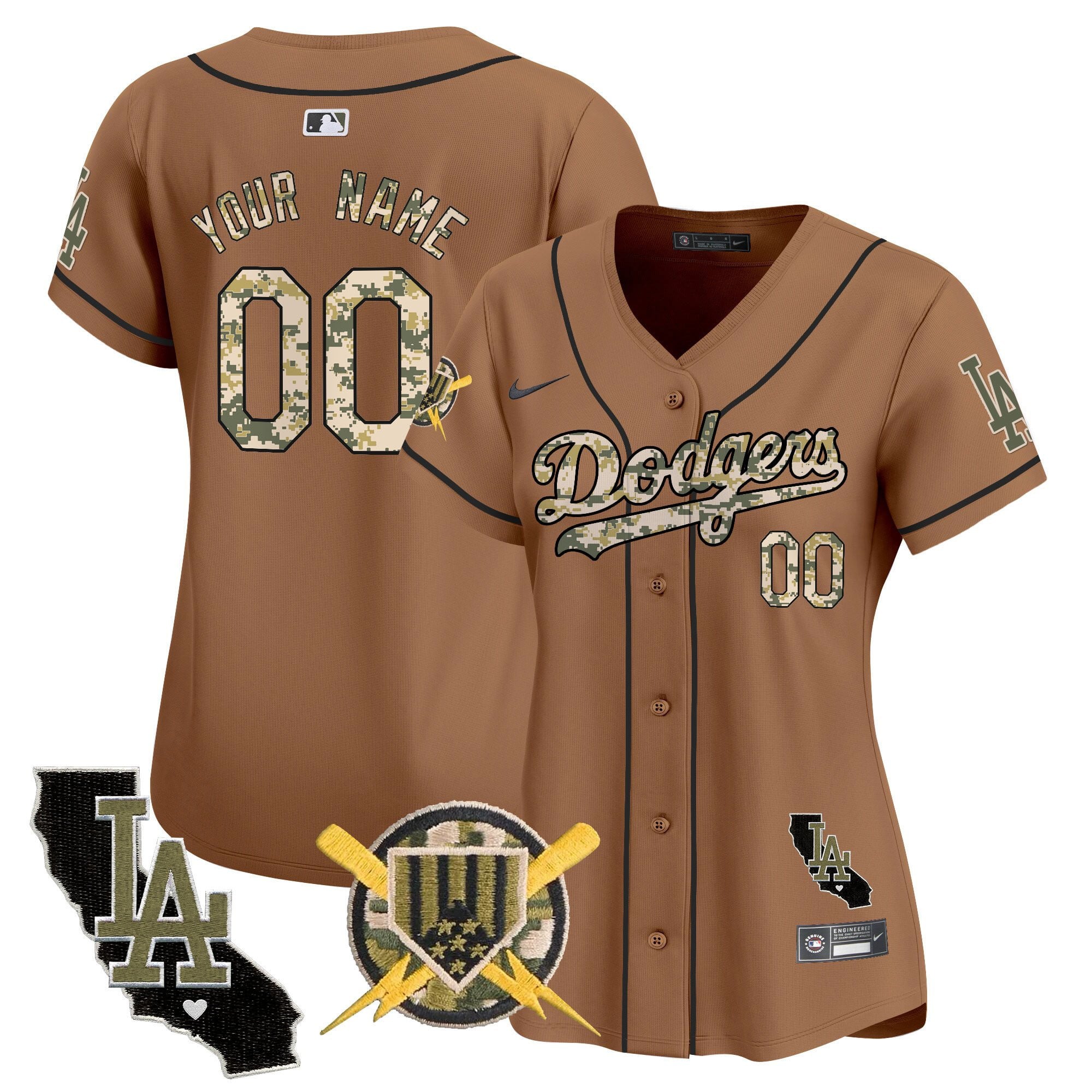 Dodgers Armed Forces Day Vapor Premier Limited Custom Jersey - All Stitched