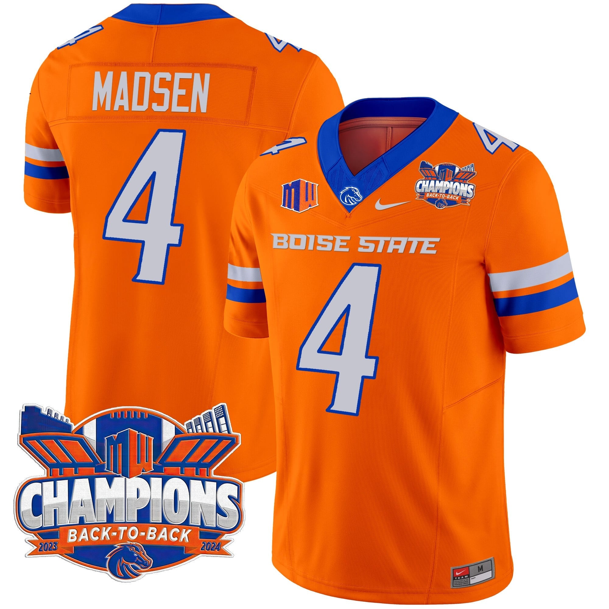 Men's Boise State Broncos 2024 Back To Back Champions Vapor Limited Jersey - All Stitched