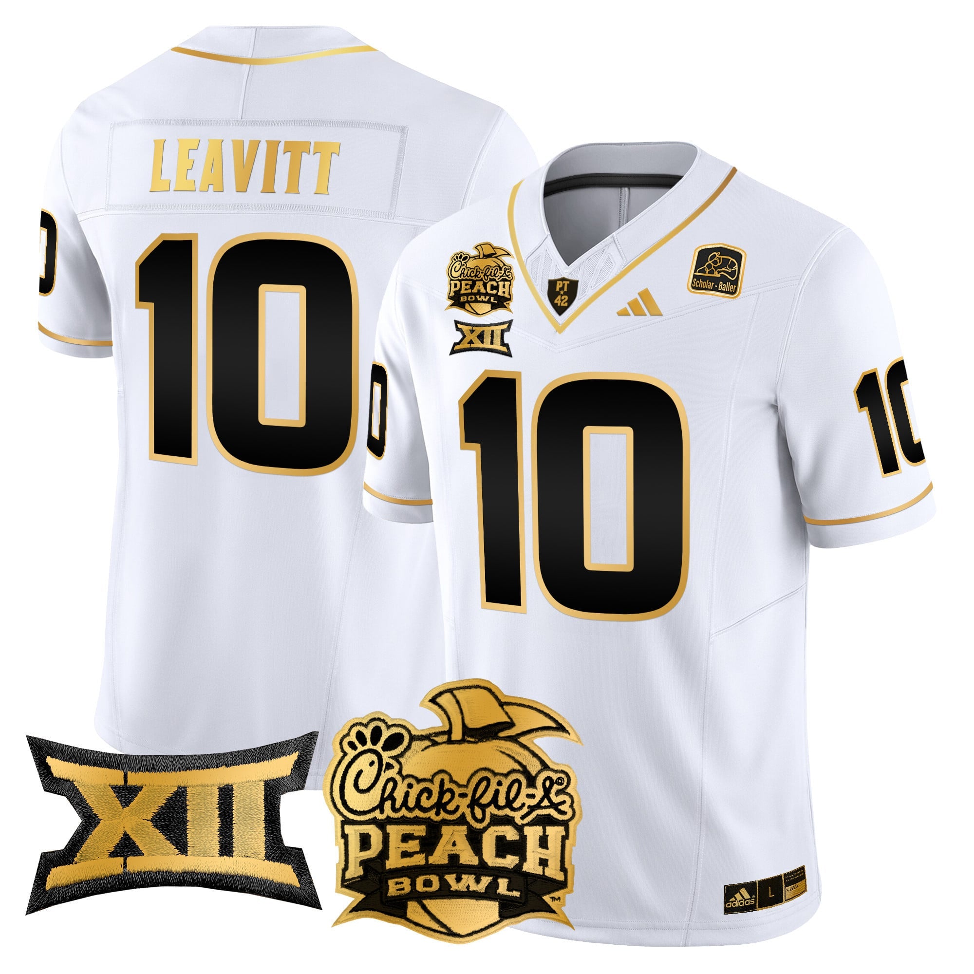 Men's Arizona State Sun Devils 2025 Peach Bowl Gold Vapor Limited Jersey - All Stitched