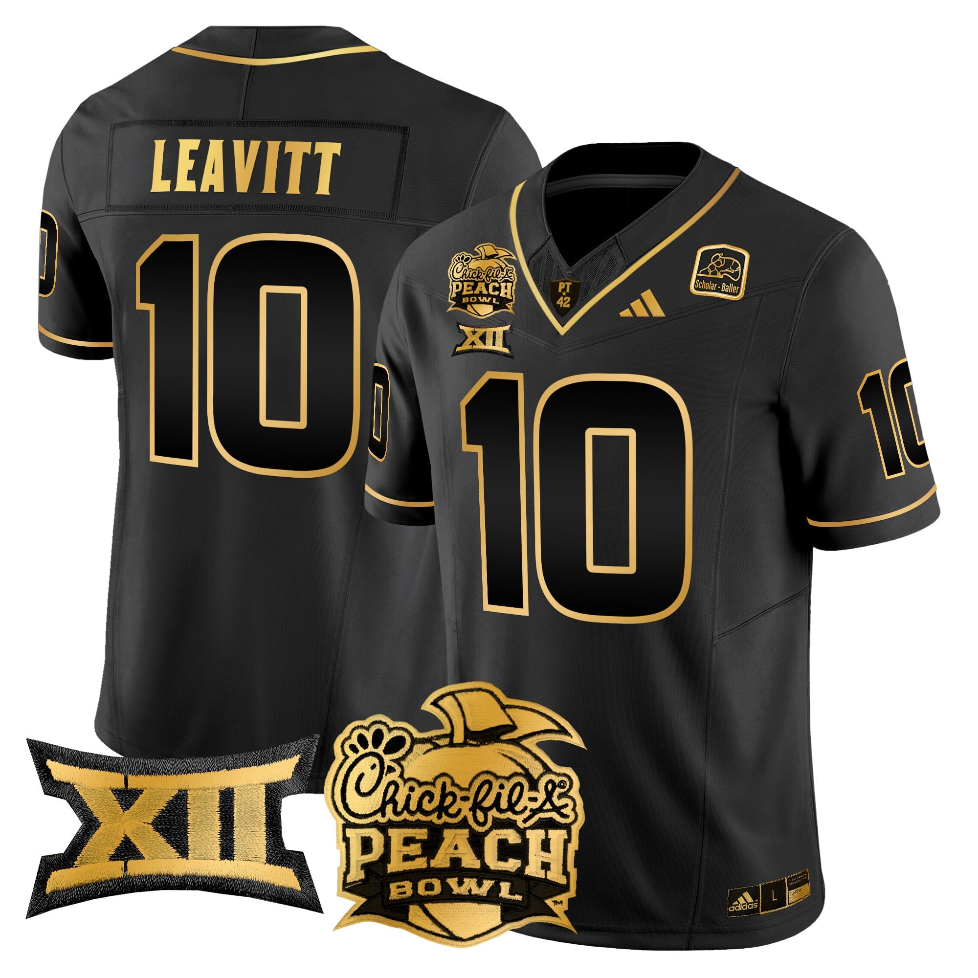 Men's Arizona State Sun Devils 2025 Peach Bowl Gold Vapor Limited Jersey - All Stitched