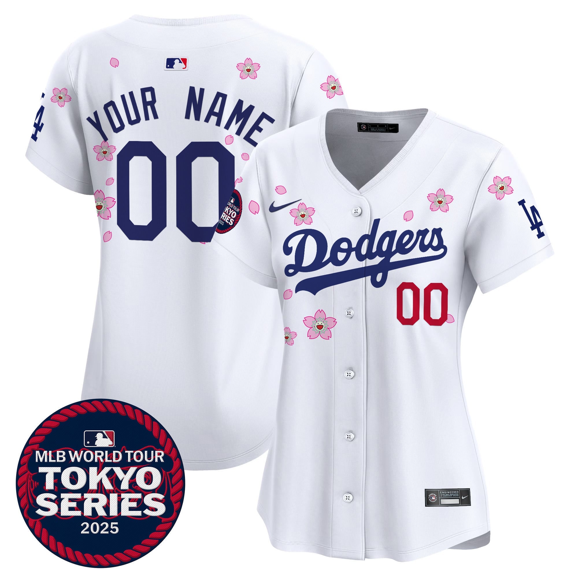 Dodgers Tokyo Series 2025 Vapor Premier Limited Custom Jersey - Stitched
