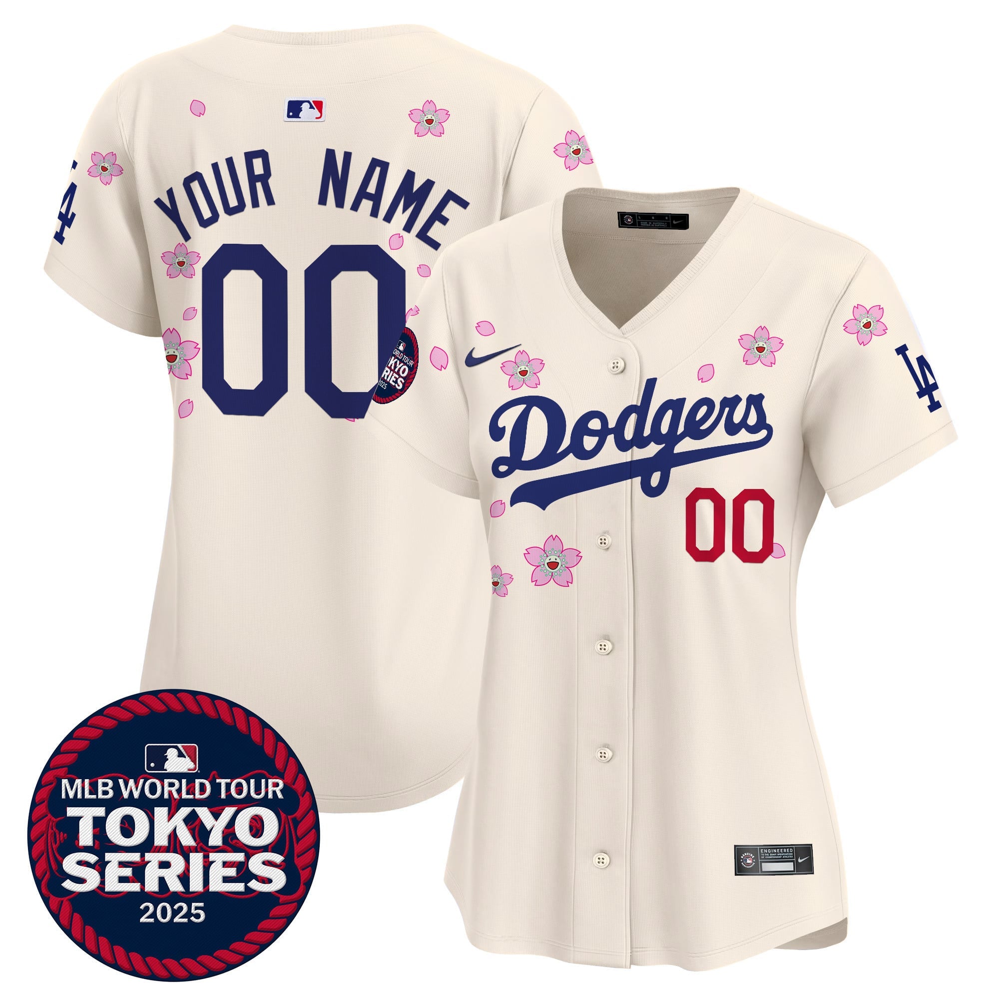 Dodgers Tokyo Series 2025 Vapor Premier Limited Custom Jersey - Stitched