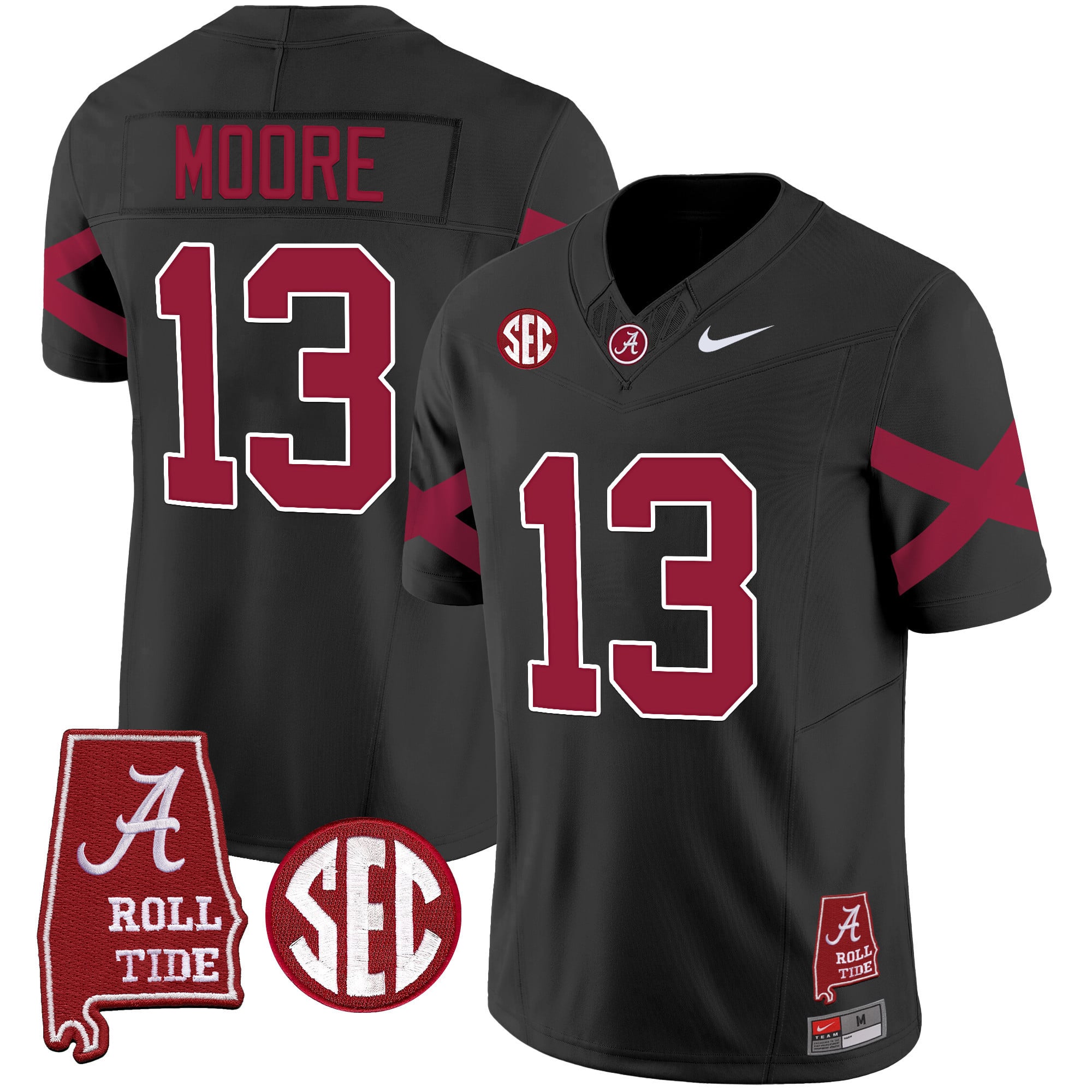 Men's Alabama Crimson Tide Vapor Limited Jersey V6 - Alabama Map - All Stitched