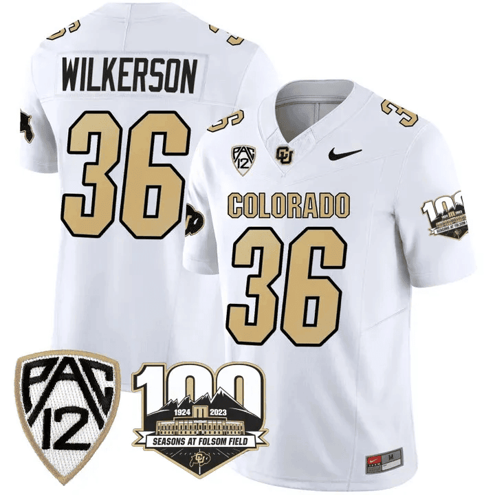 Men's Colorado Buffaloes 100th Seasons At Folsom Field Patch Vapor Limited Jersey V2 ?All Stitched