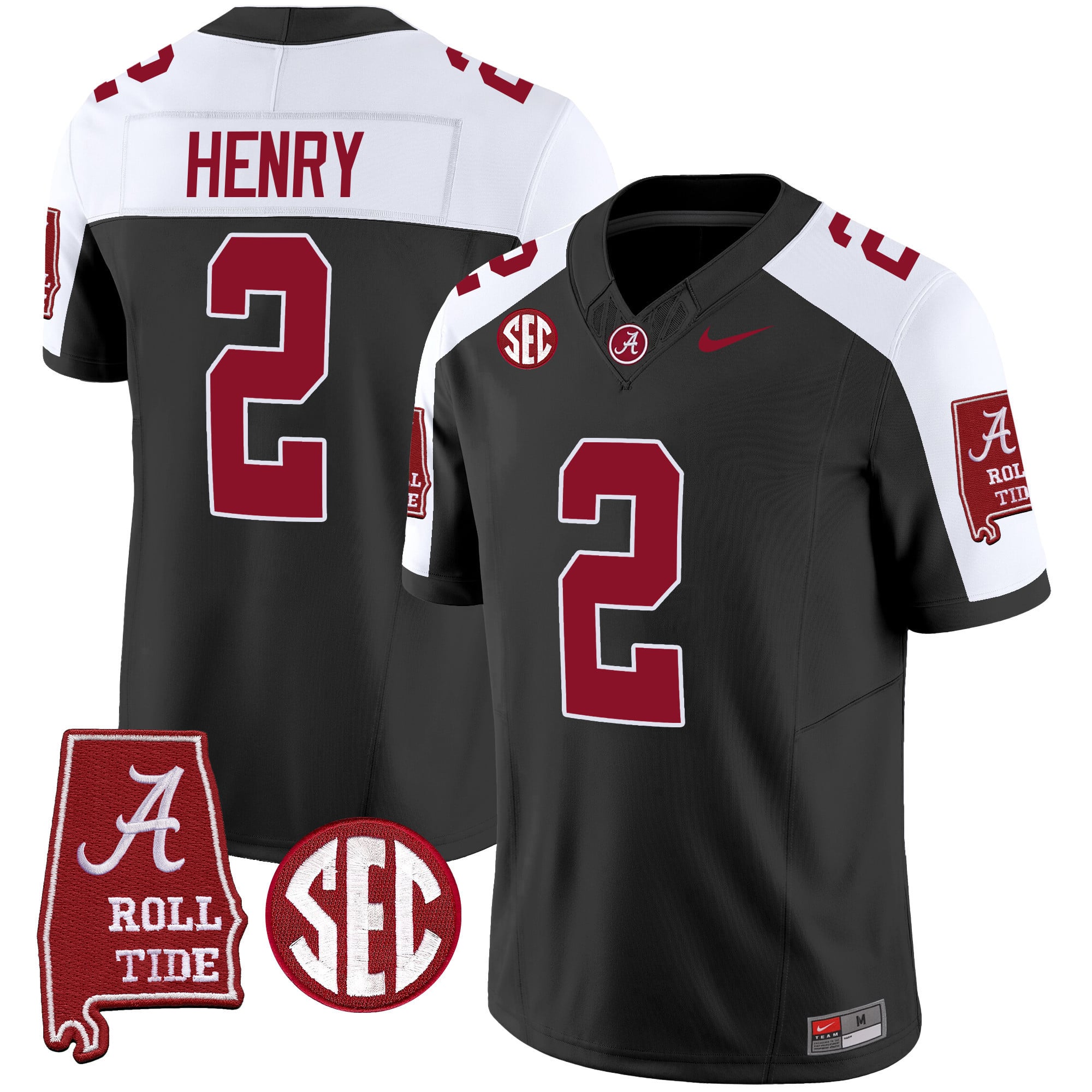 Men's Alabama Crimson Tide Vapor Limited Jersey V3 - Alabama Map - All Stitched