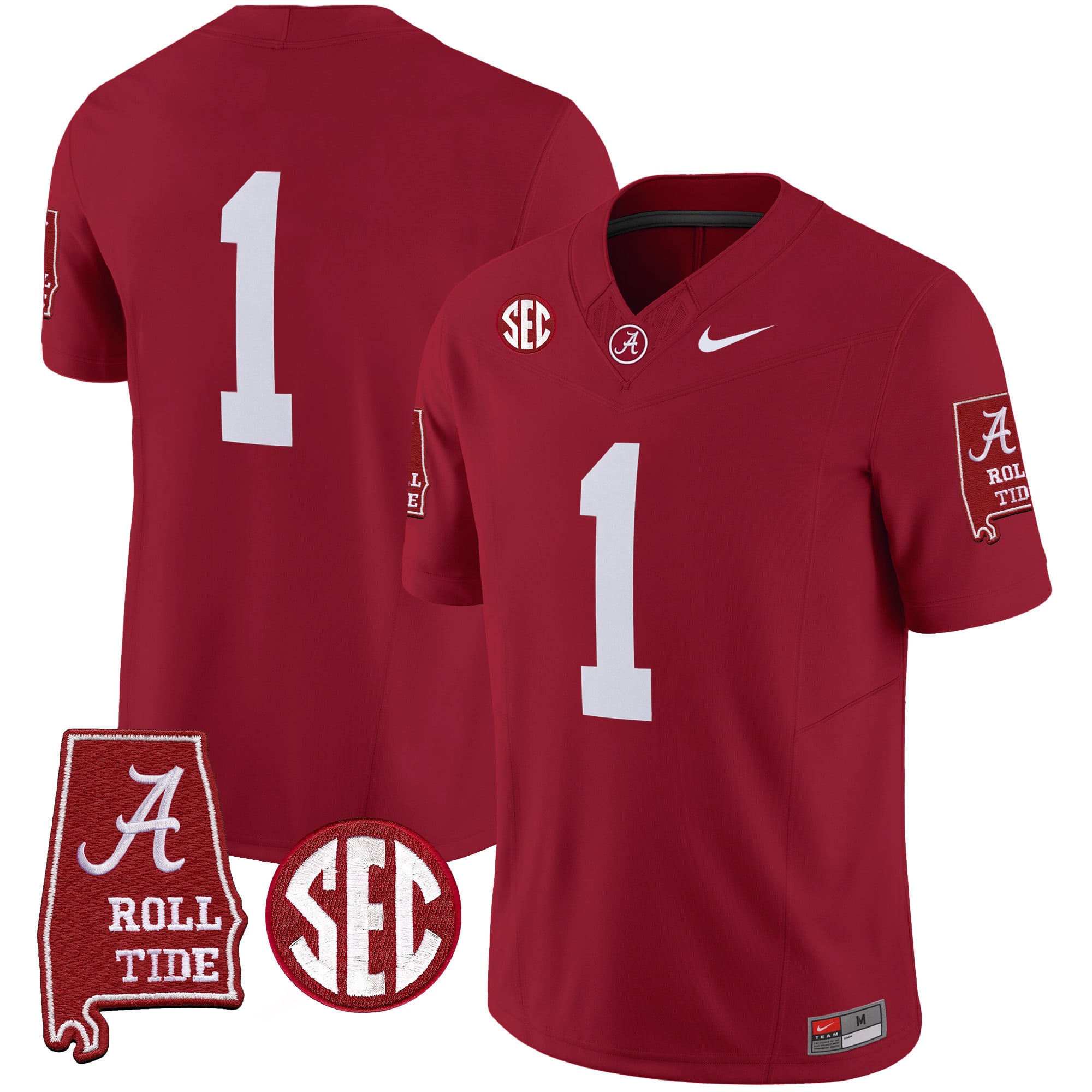 Men's Alabama Crimson Tide Vapor Limited Jersey V3 - Alabama Map - All Stitched