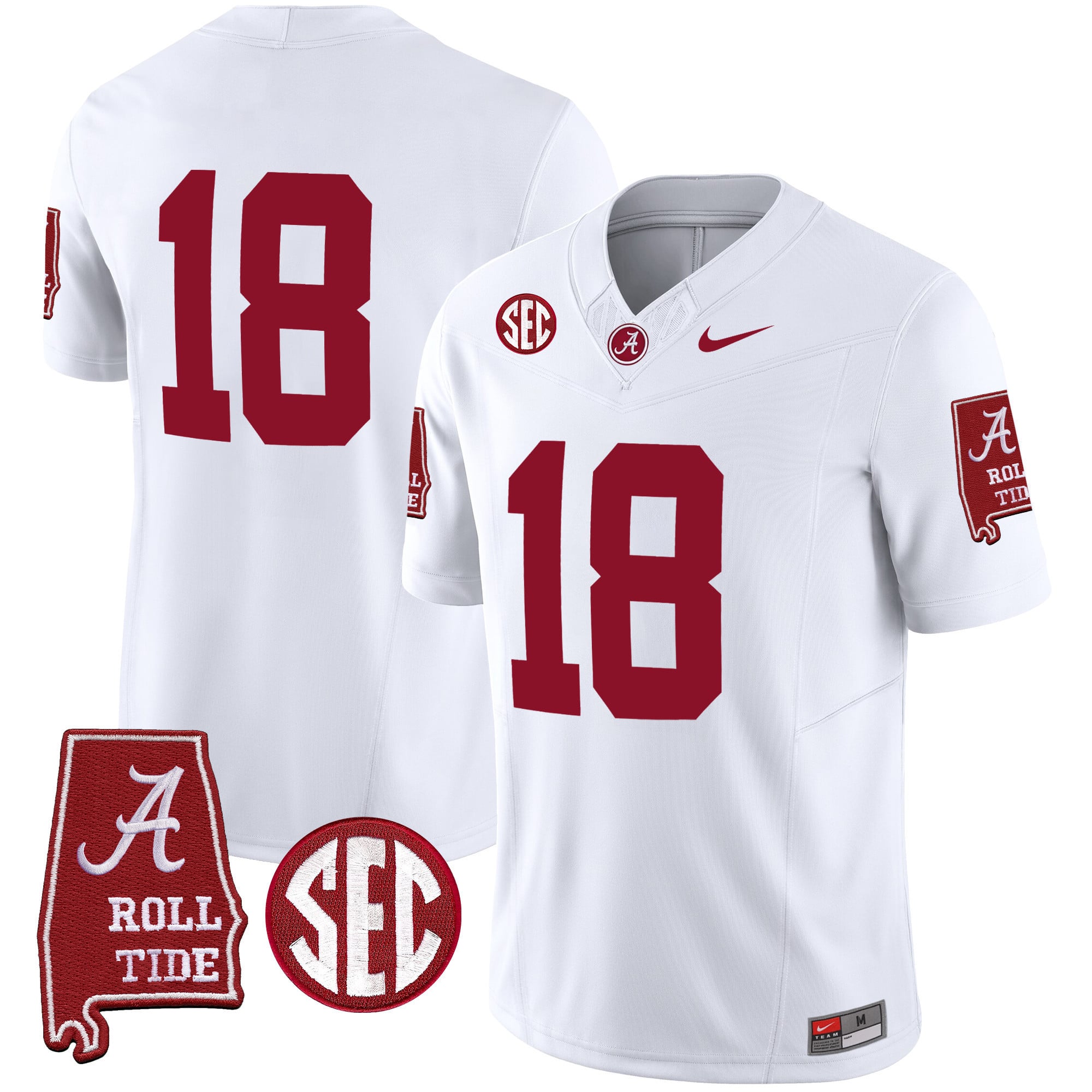 Men's Alabama Crimson Tide Vapor Limited Jersey V3 - Alabama Map - All Stitched