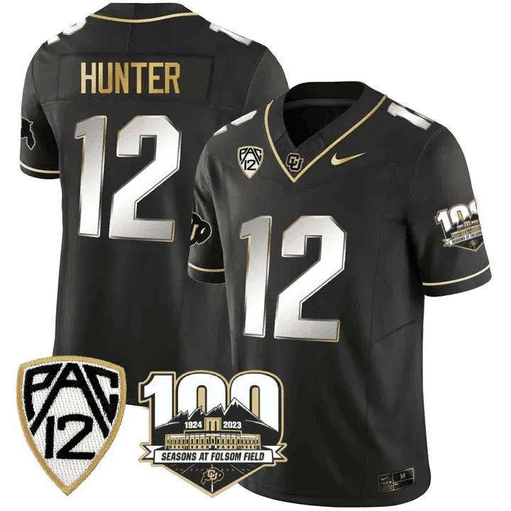 Men's Colorado Buffaloes 100th Seasons At Folsom Field Patch Vapor Gold Jersey V2 ?All Stitched