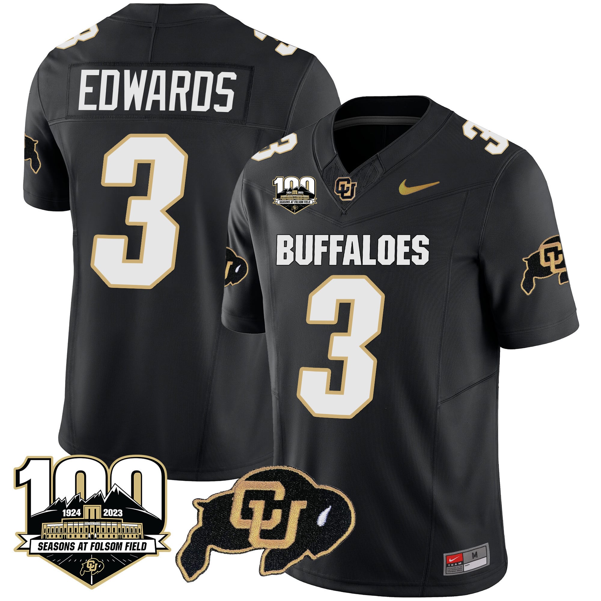 Men's Colorado Buffaloes 100 Seasons Patch Vapor Limited Jersey - All Stitched