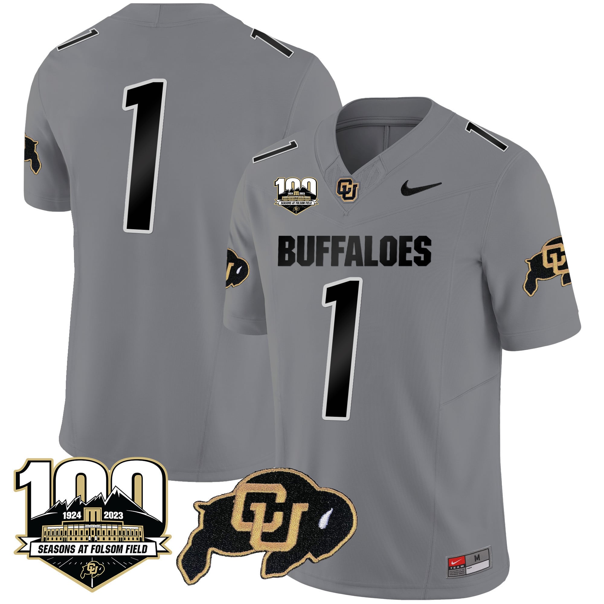 Men's Colorado Buffaloes 100 Seasons Patch Vapor Limited Jersey - All Stitched