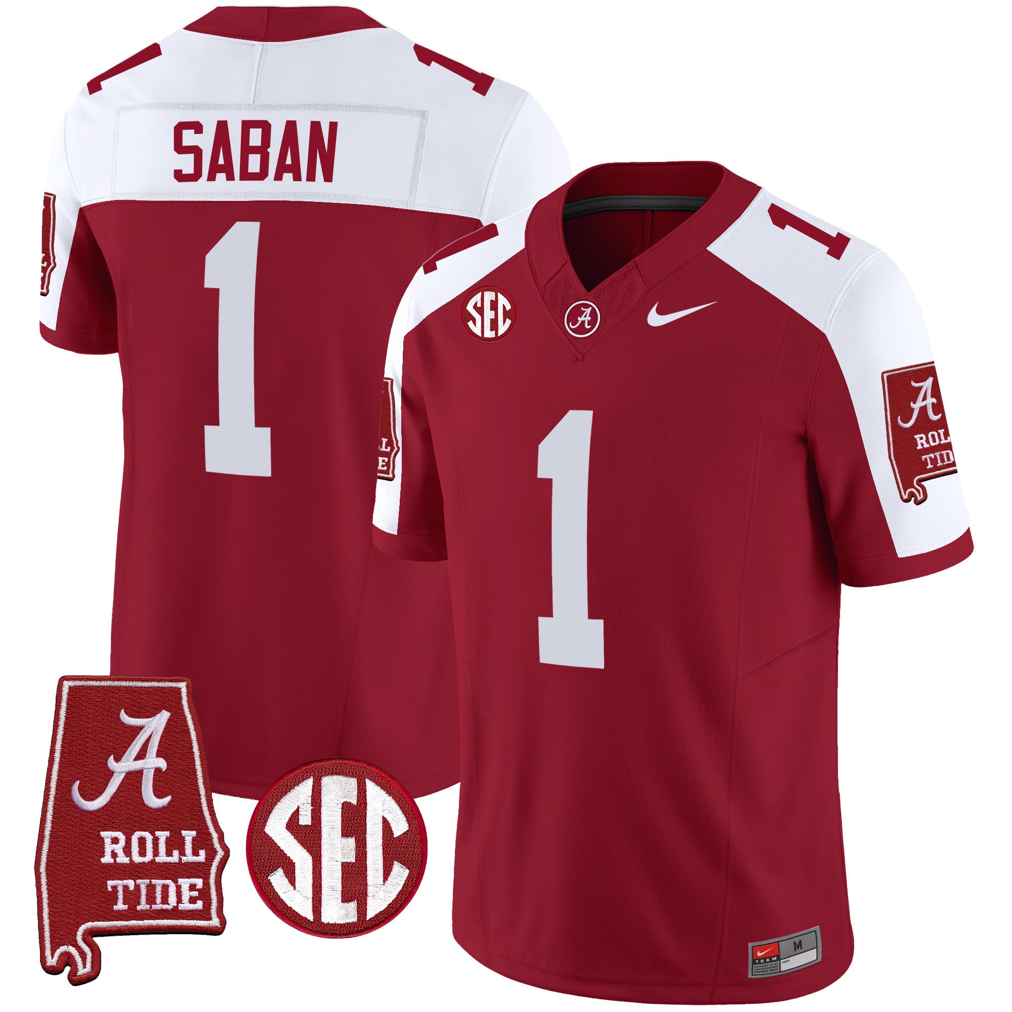 Men's Alabama Crimson Tide Vapor Limited Jersey V5 - Alabama Map - All Stitched