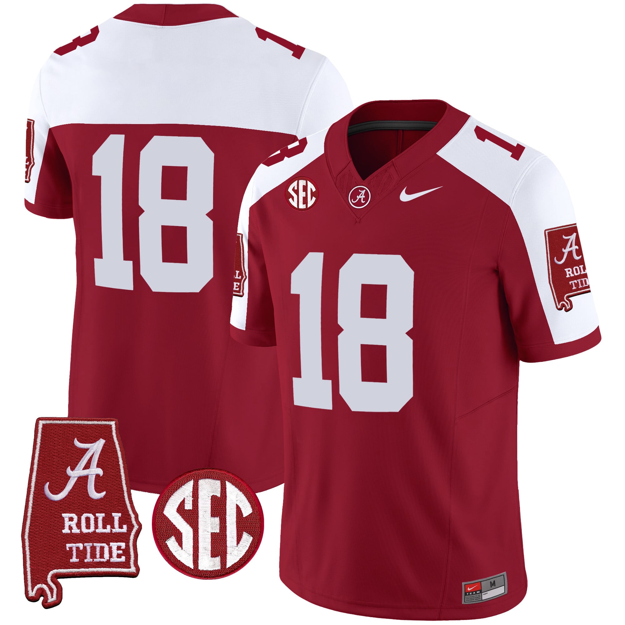 Men's Alabama Crimson Tide Vapor Limited Jersey V5 - Alabama Map - All Stitched