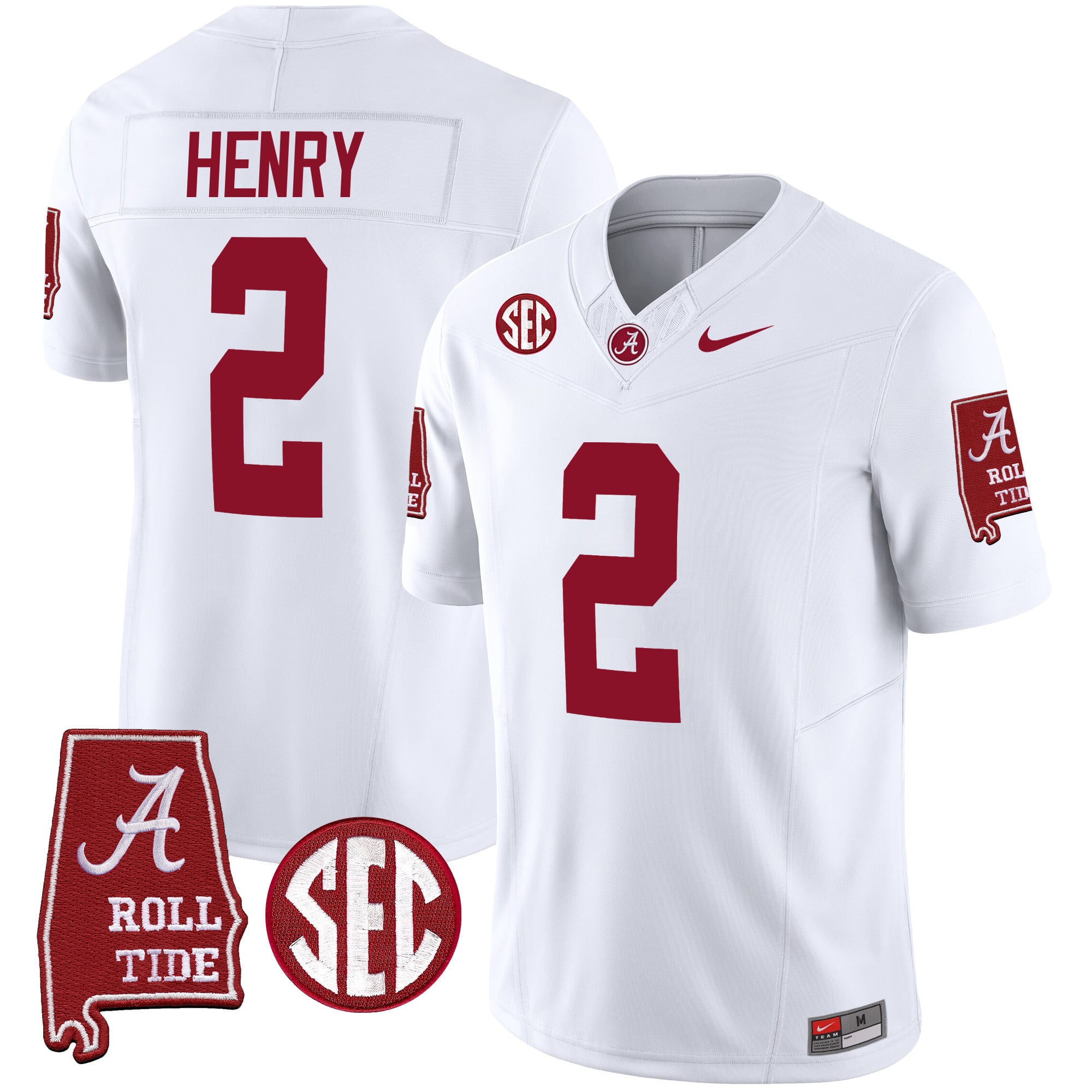 Men's Alabama Crimson Tide Vapor Limited Jersey V5 - Alabama Map - All Stitched