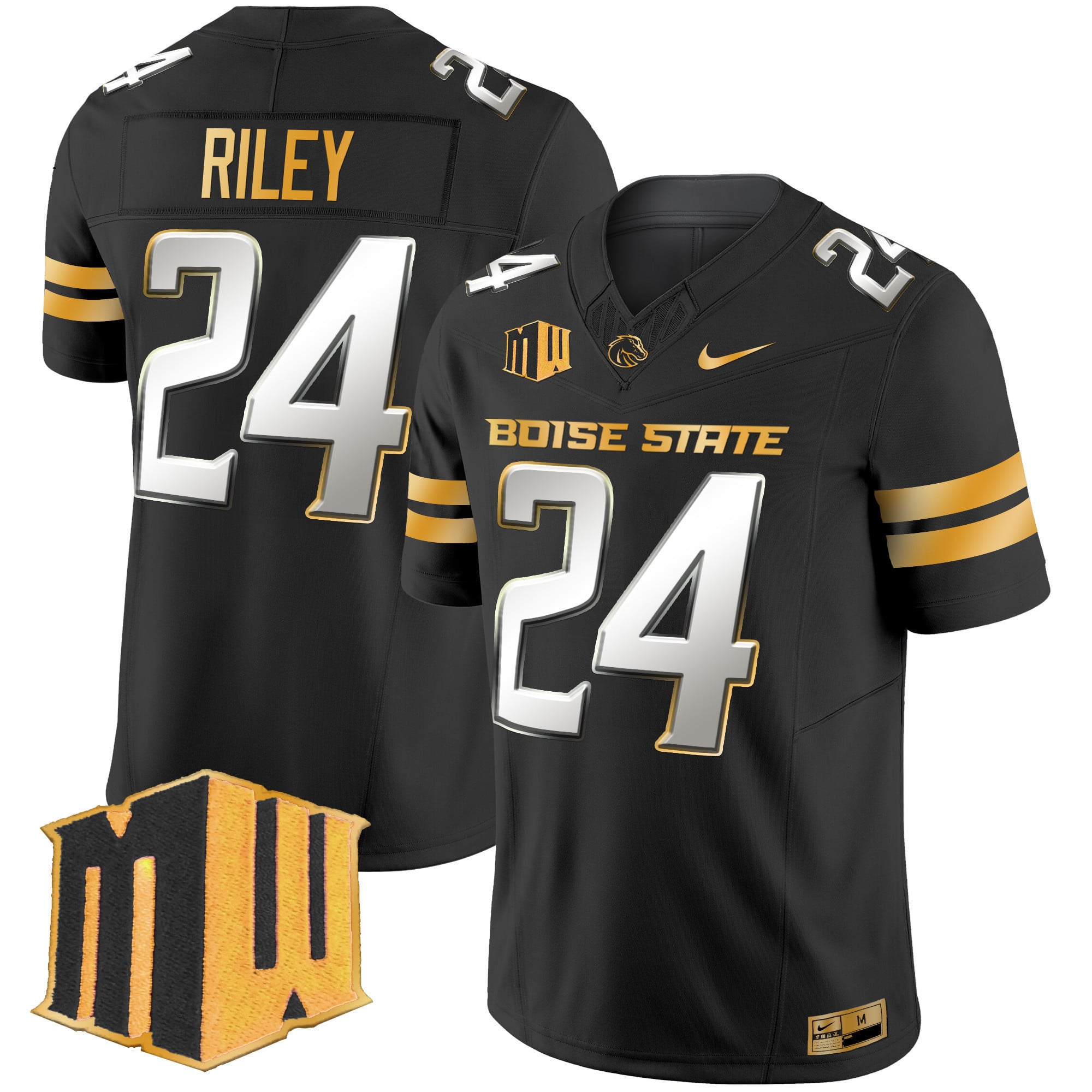 Men's Boise State Broncos 2024 Gold Vapor Limited Jersey - All Stitched