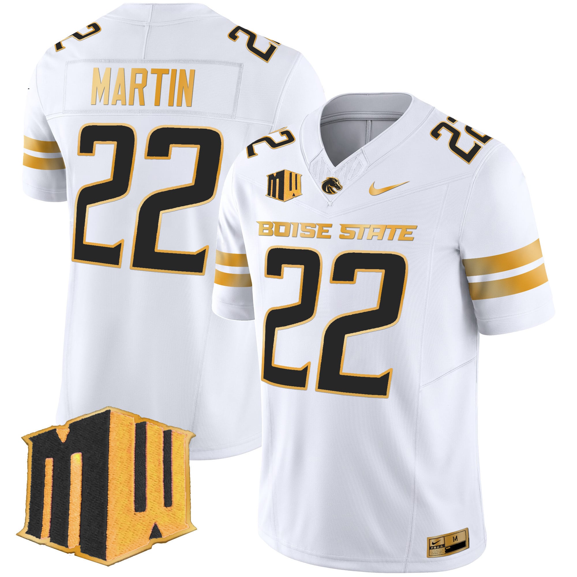 Men's Boise State Broncos 2024 Gold Vapor Limited Jersey - All Stitched
