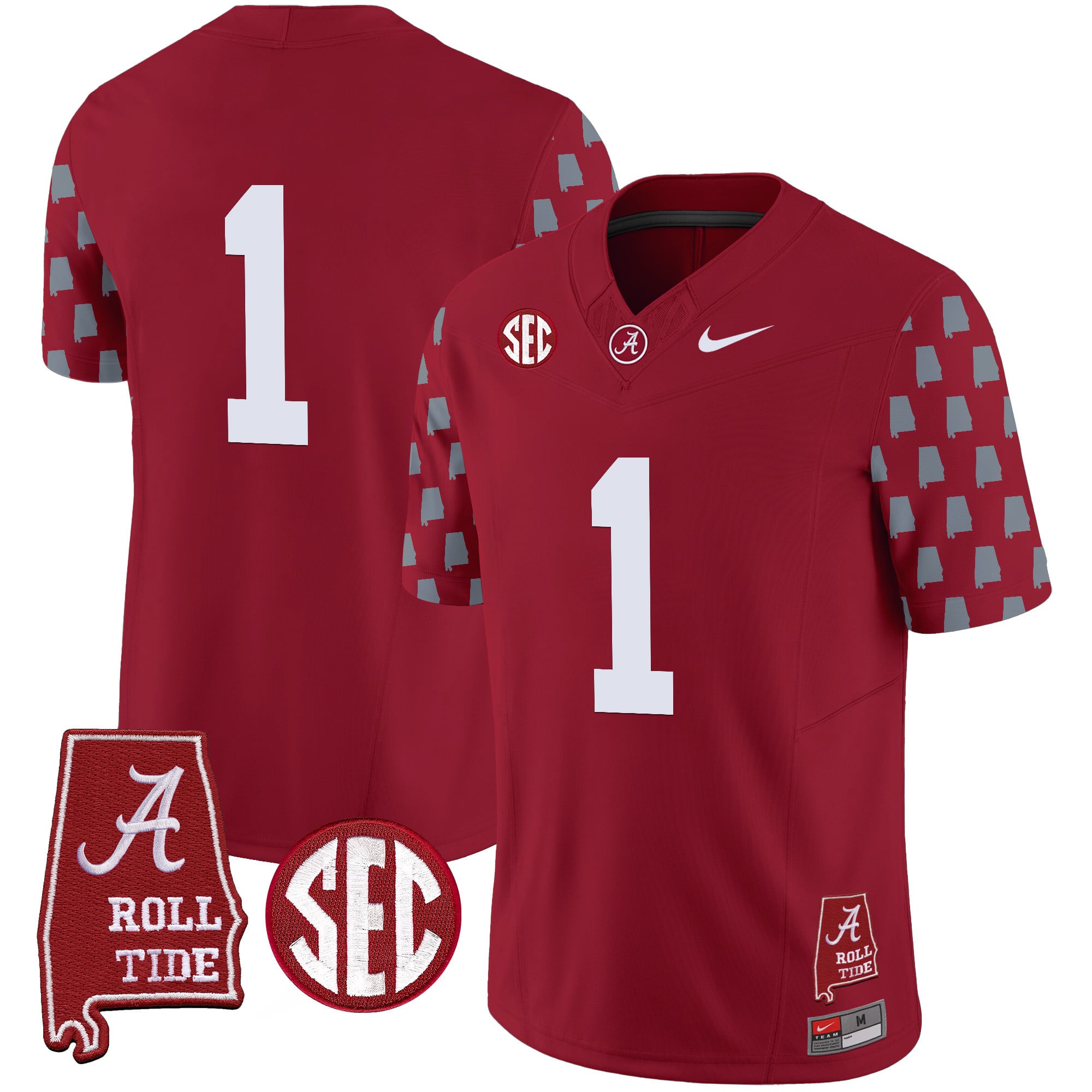 Men's Alabama Crimson Tide Vapor Limited Jersey - Alabama State Style - All Stitched