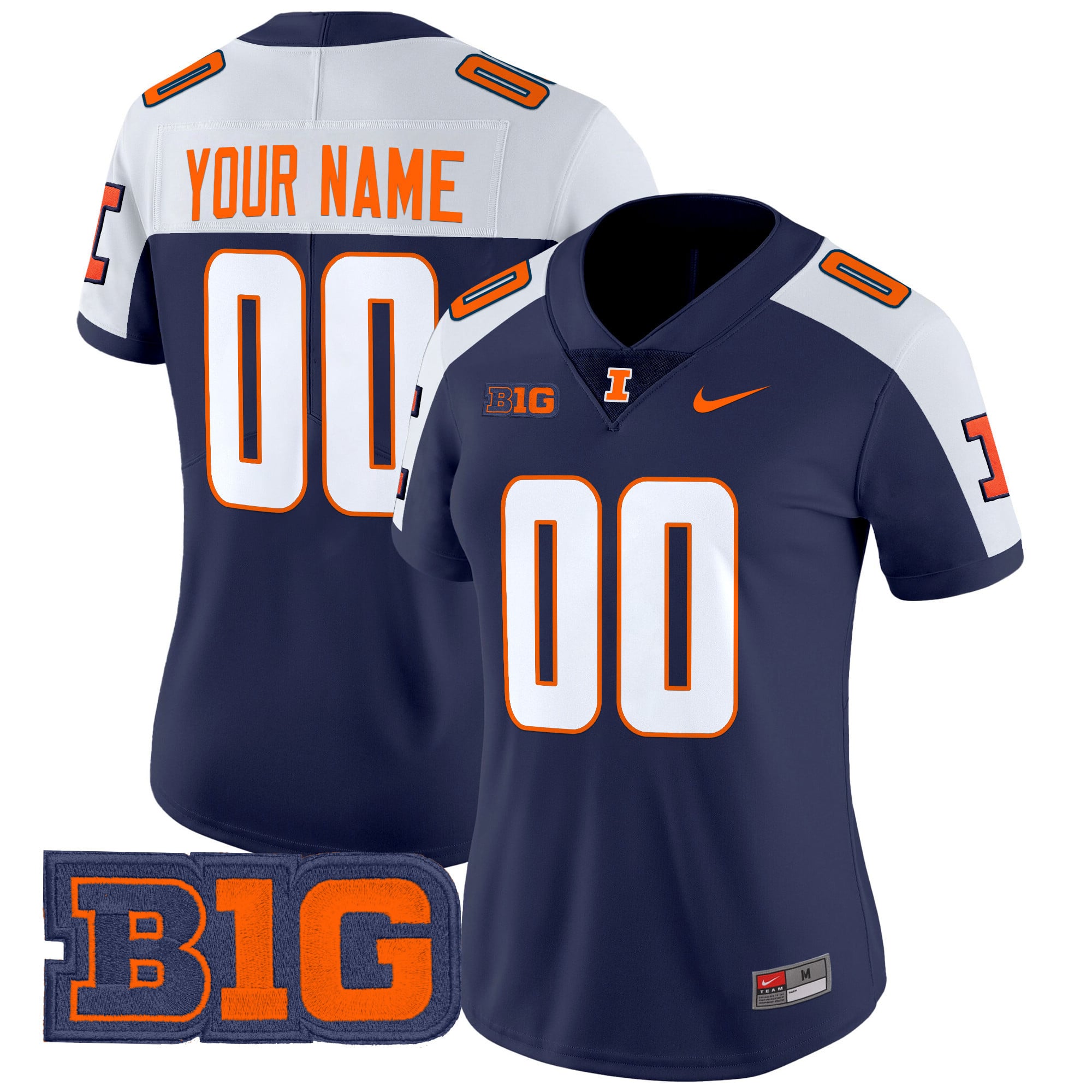 Illinois Fighting Illini 2024 Vapor Limited Custom Jersey - All Stitched