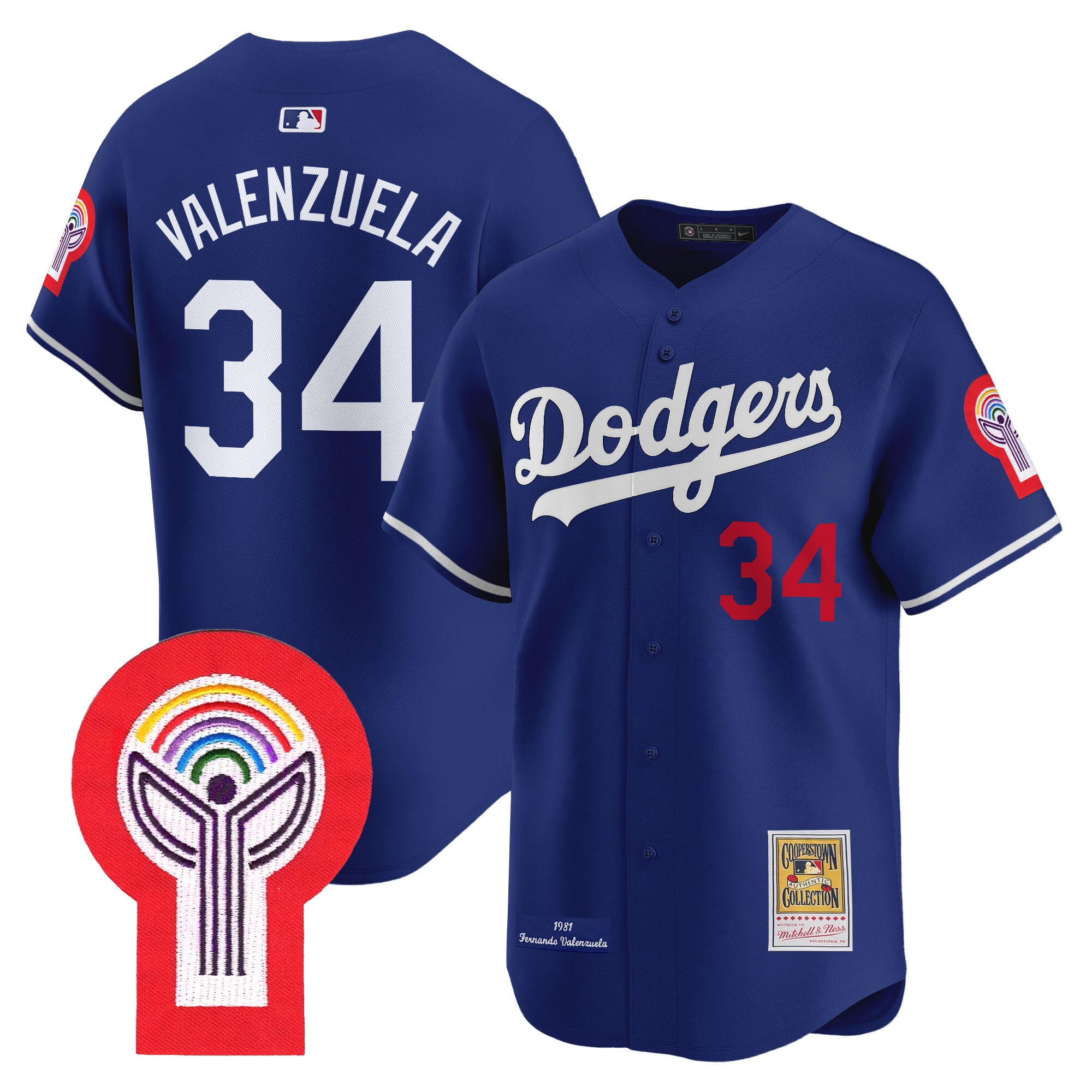 Dodgers Fernando Valenzuela 1981 Cooperstown Jersey - All Stitched