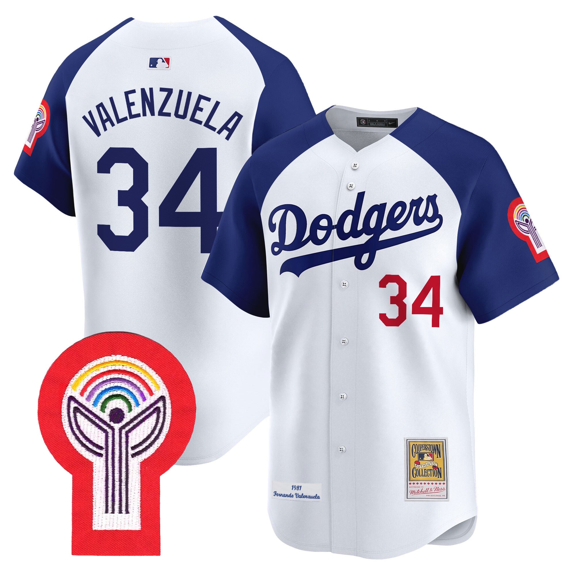 Dodgers Fernando Valenzuela 1981 Cooperstown Jersey - All Stitched