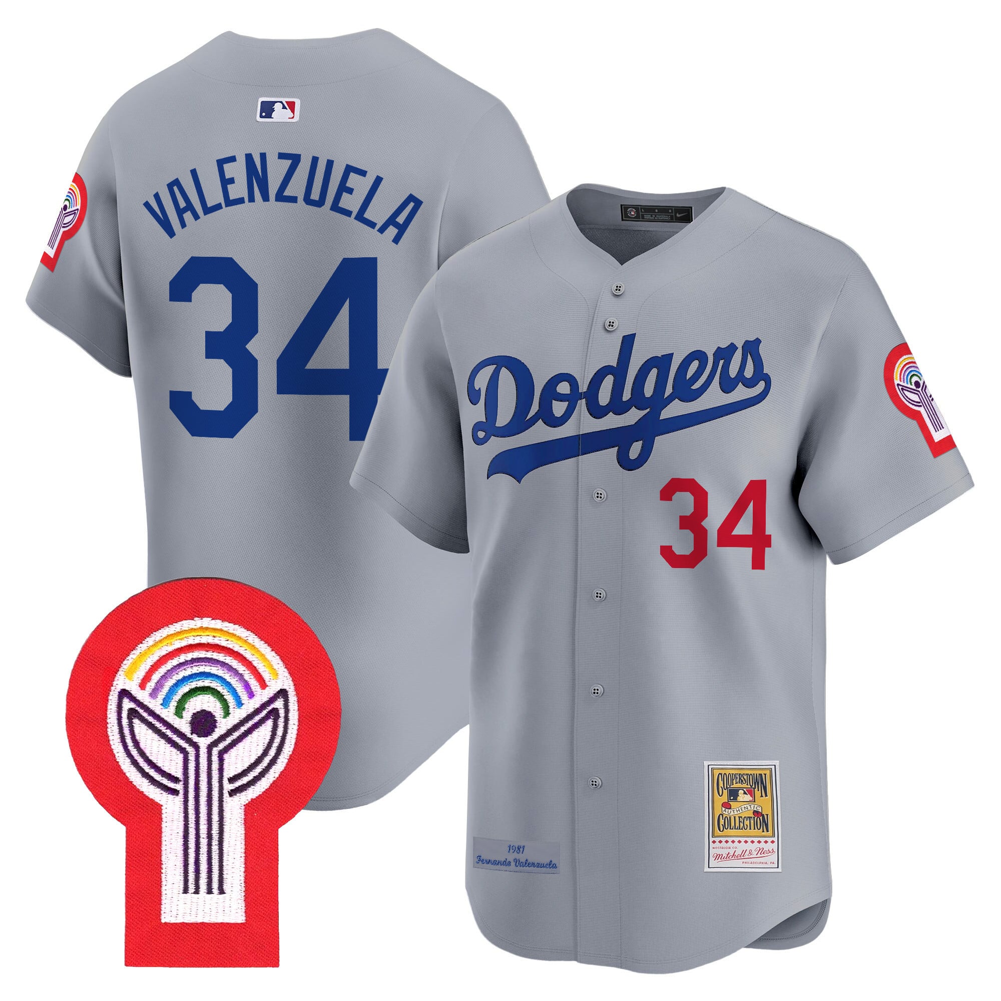 Dodgers Fernando Valenzuela 1981 Cooperstown Jersey - All Stitched