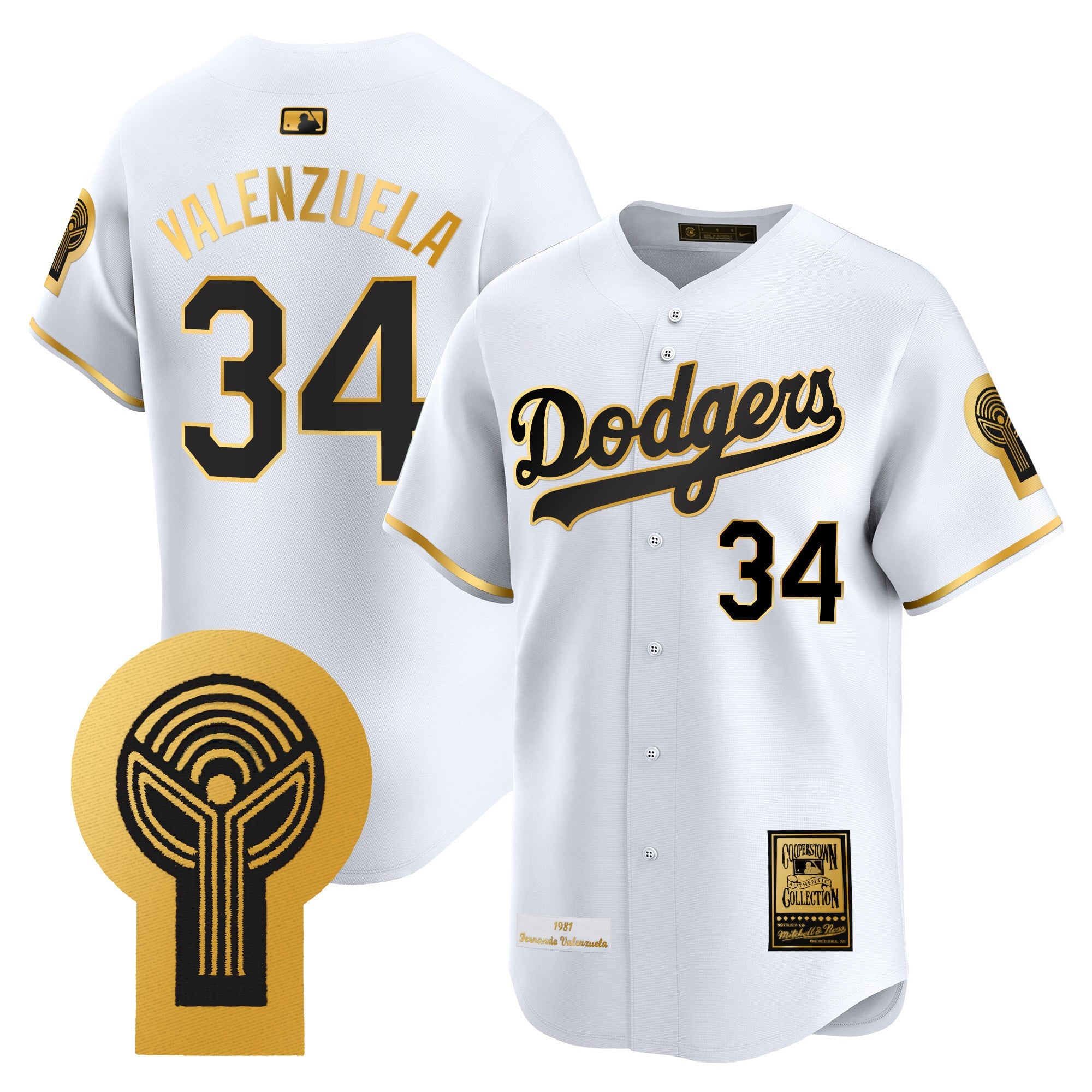 Dodgers Fernando Valenzuela 1981 Cooperstown Jersey - All Stitched