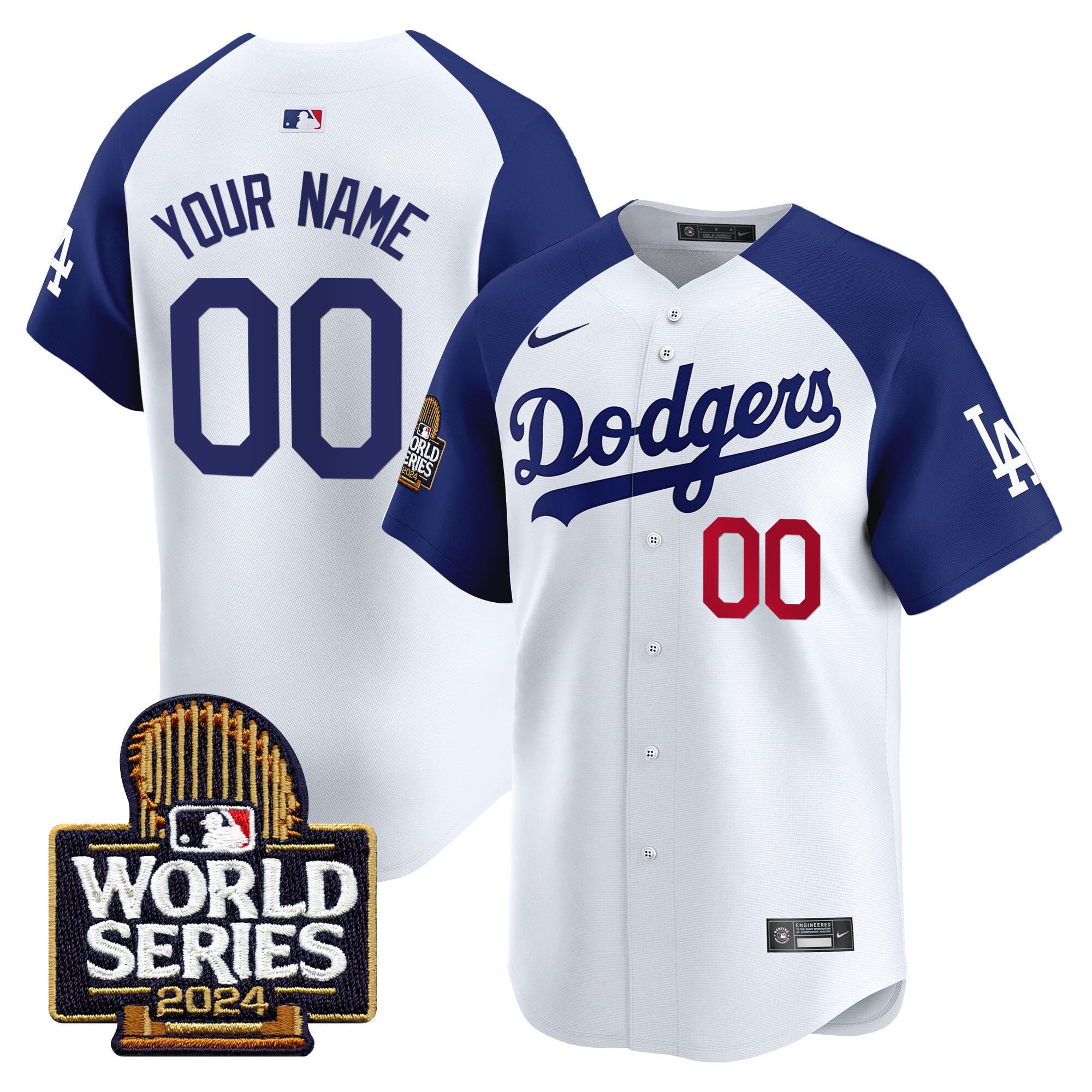 Dodgers 2024 World Series Vapor Premier Limited Custom Jersey - All Stitched