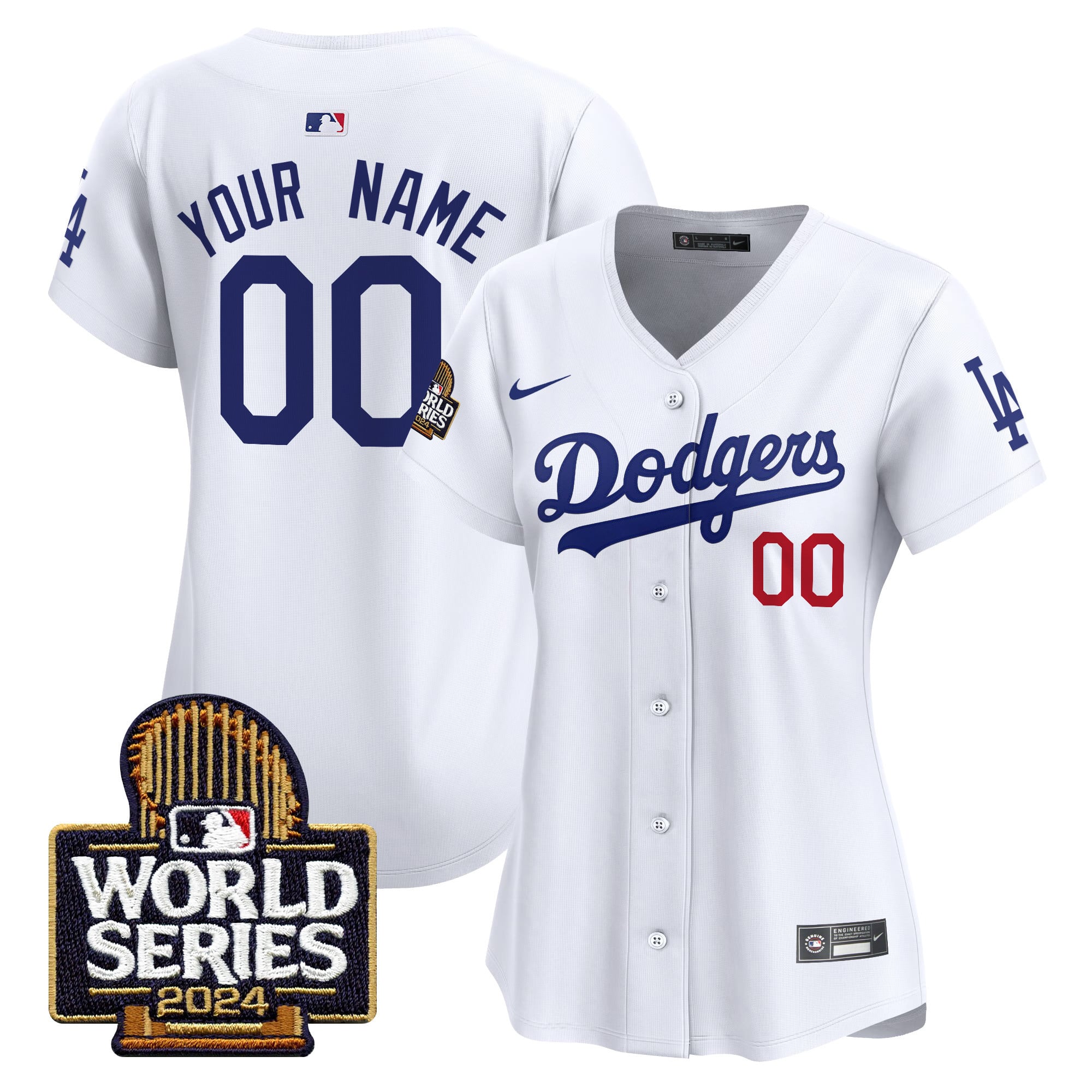 Dodgers 2024 World Series Vapor Premier Limited Custom Jersey - All Stitched