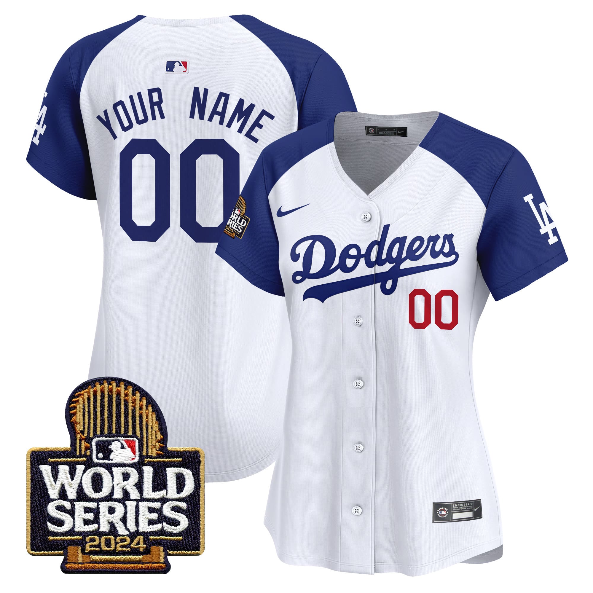 Dodgers 2024 World Series Vapor Premier Limited Custom Jersey - All Stitched
