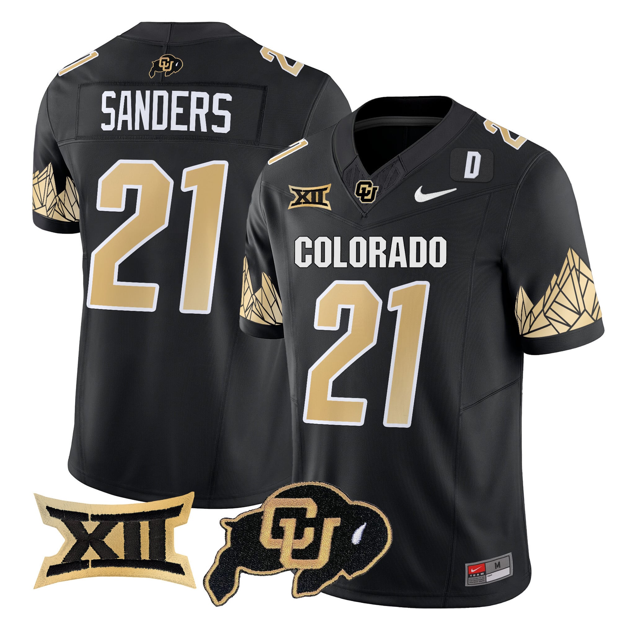 Men's Colorado Buffaloes Vapor Limited Jersey V4 - Big 12 XII Patch - All Stitched