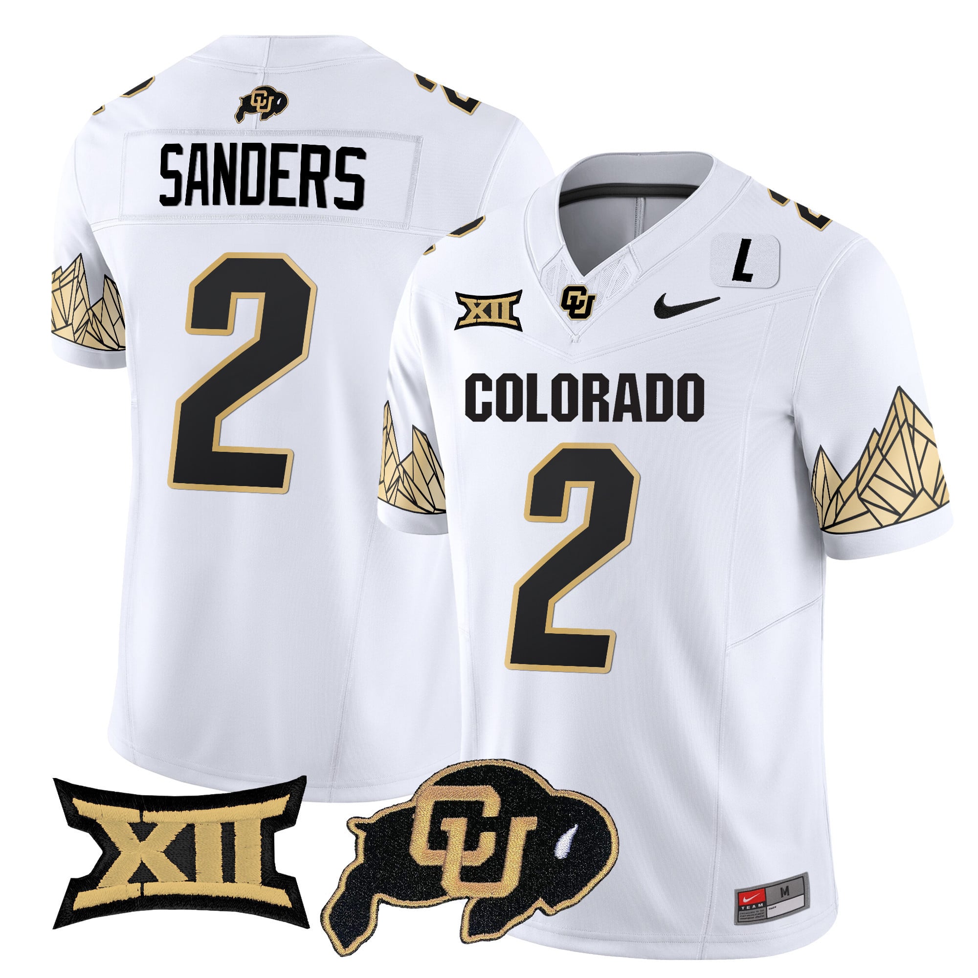 Men's Colorado Buffaloes Vapor Limited Jersey V4 - Big 12 XII Patch - All Stitched